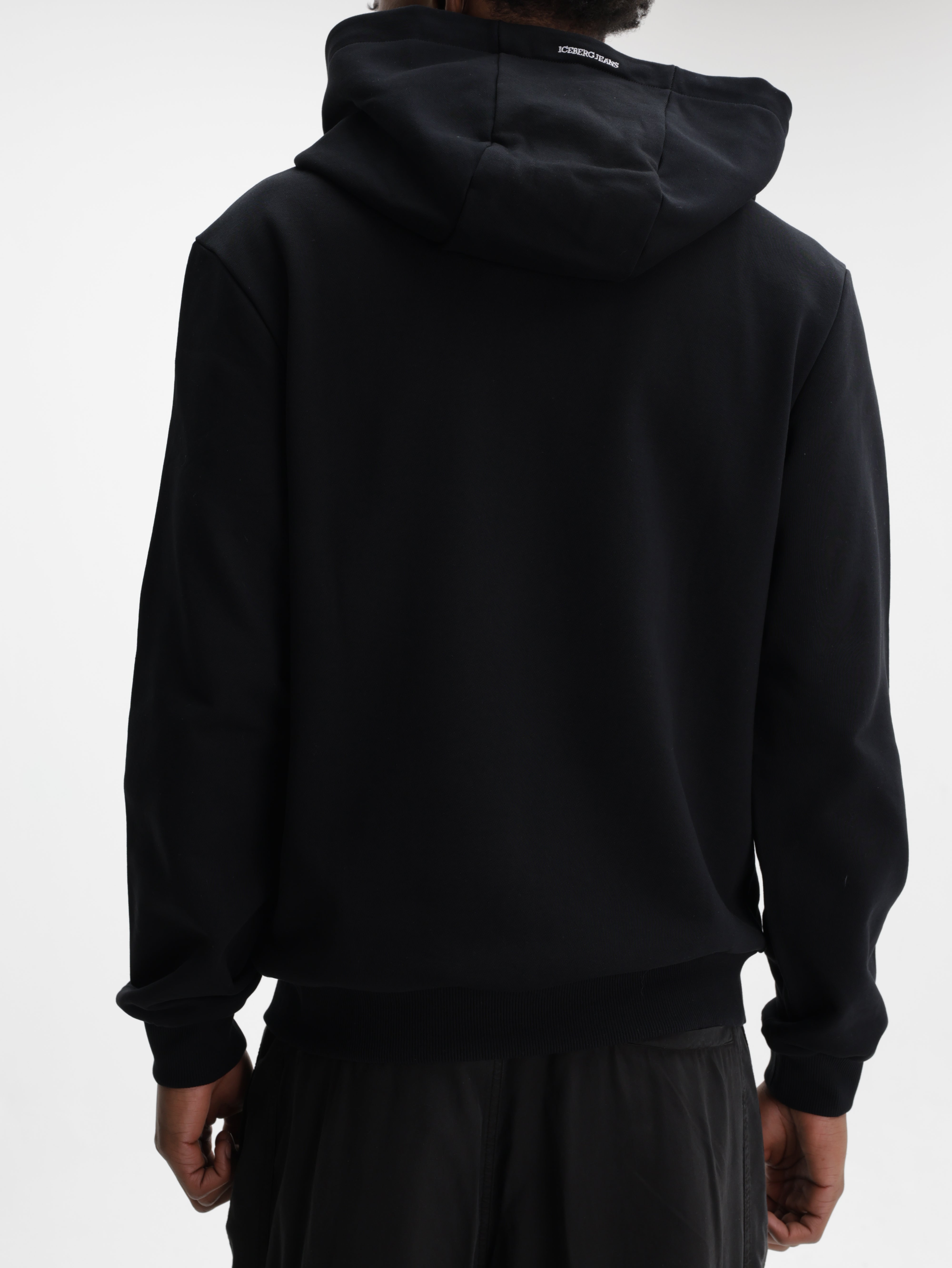 Iceberg Jeans Jacket Smiley Pin Logo Black