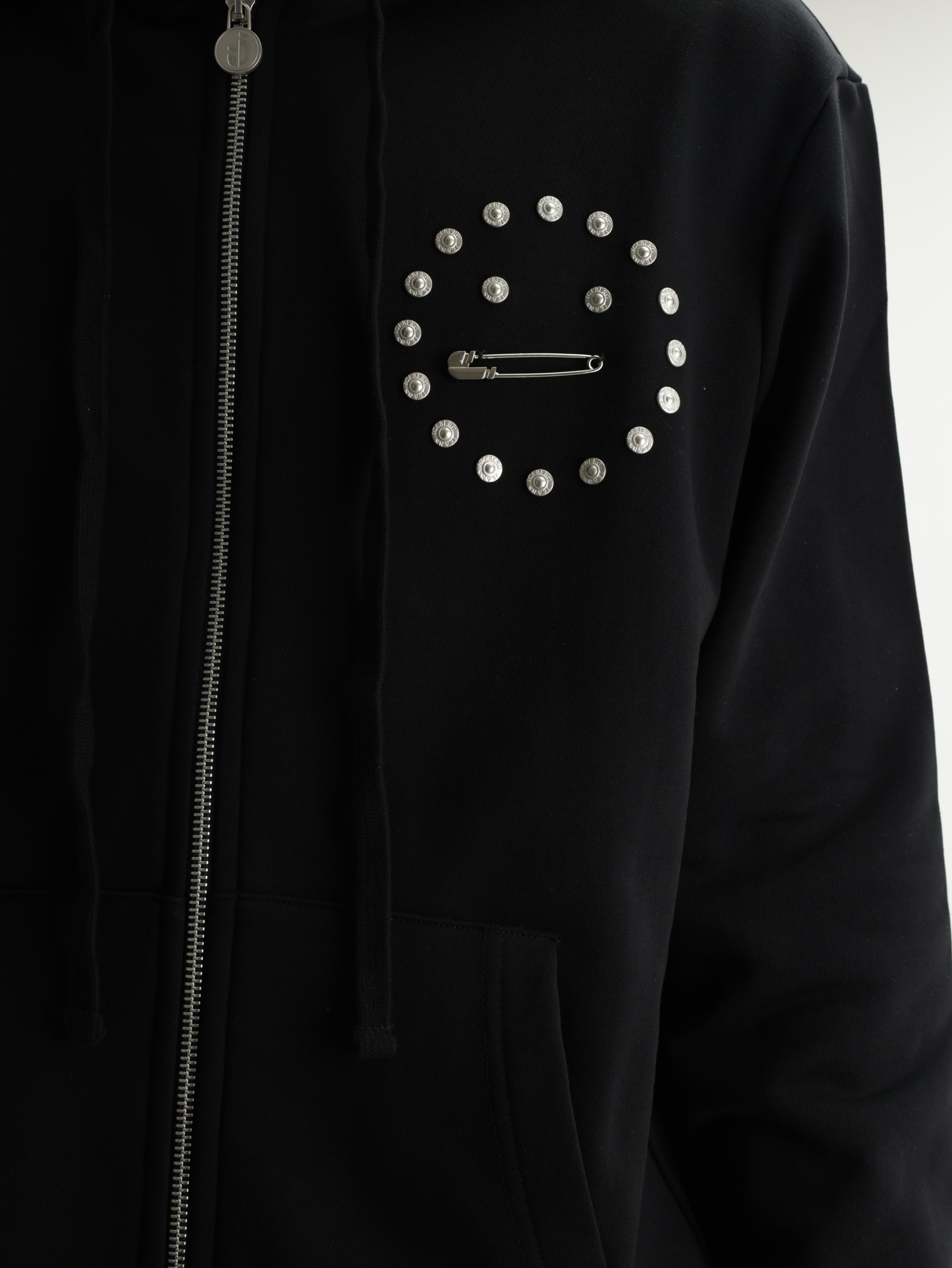 Iceberg Jeans Jacket Smiley Pin Logo Black