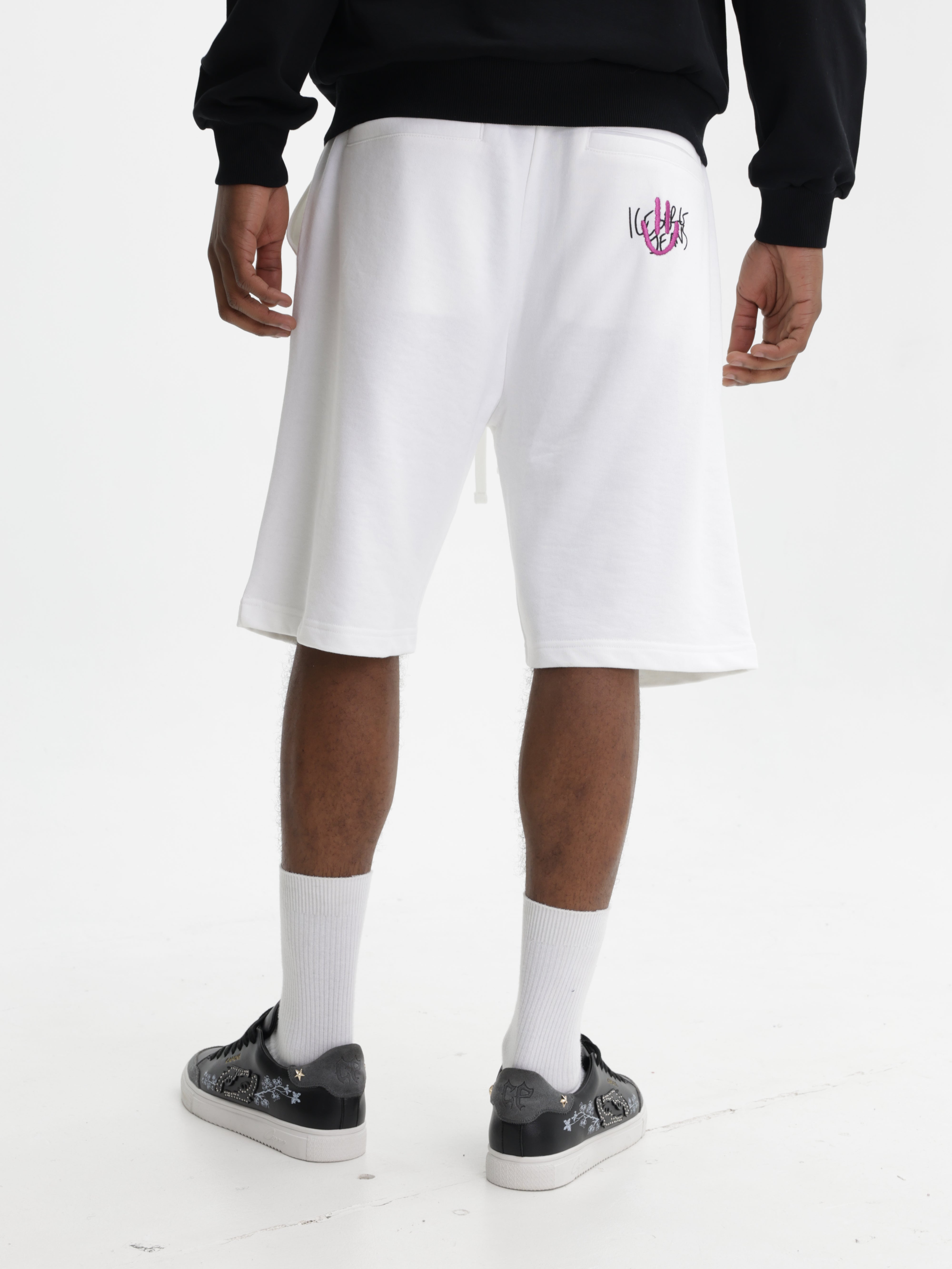 Iceberg Jeans Shorts Sweats Drawstring White