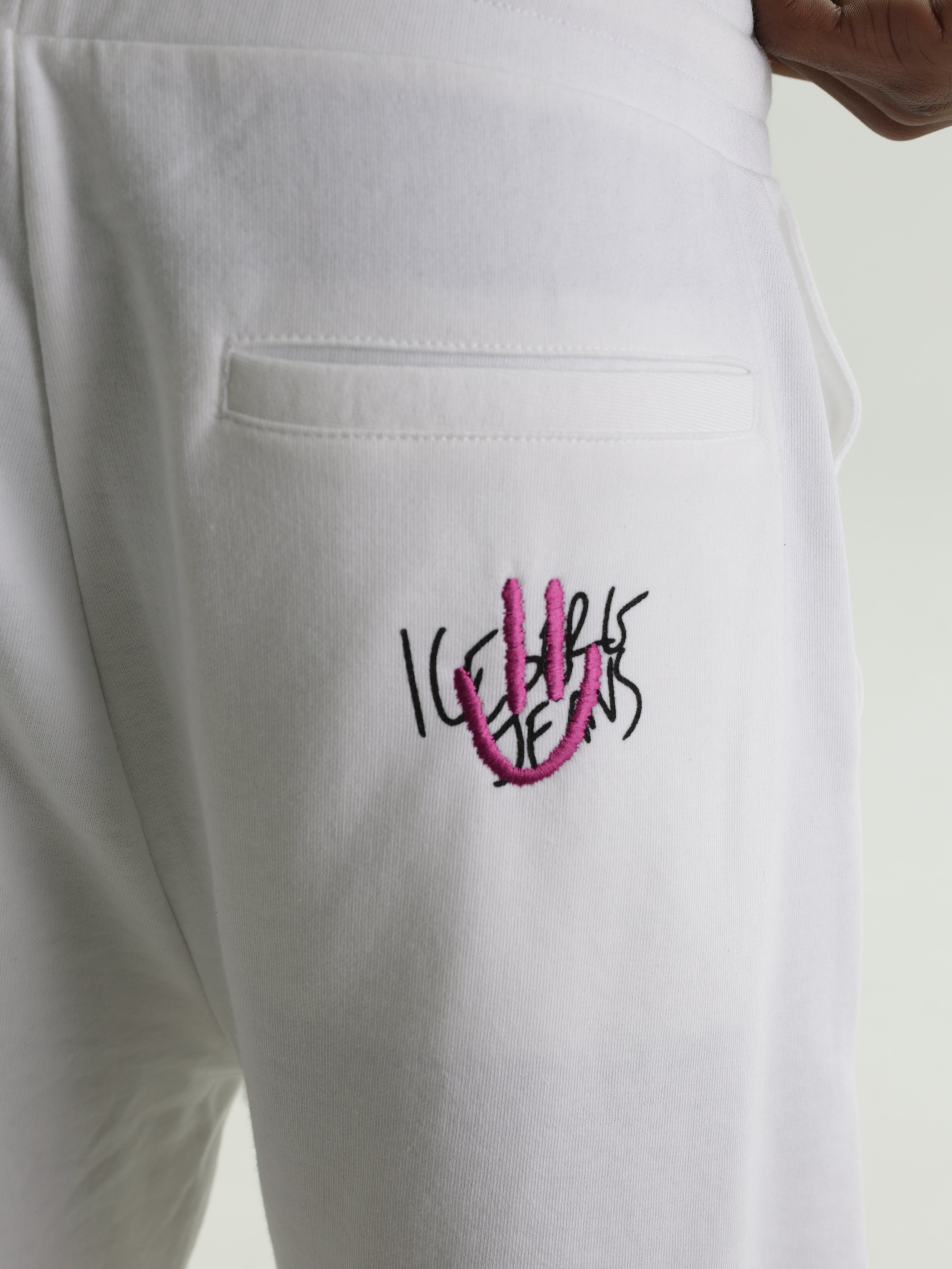 Iceberg Jeans Shorts Sweats Drawstring White