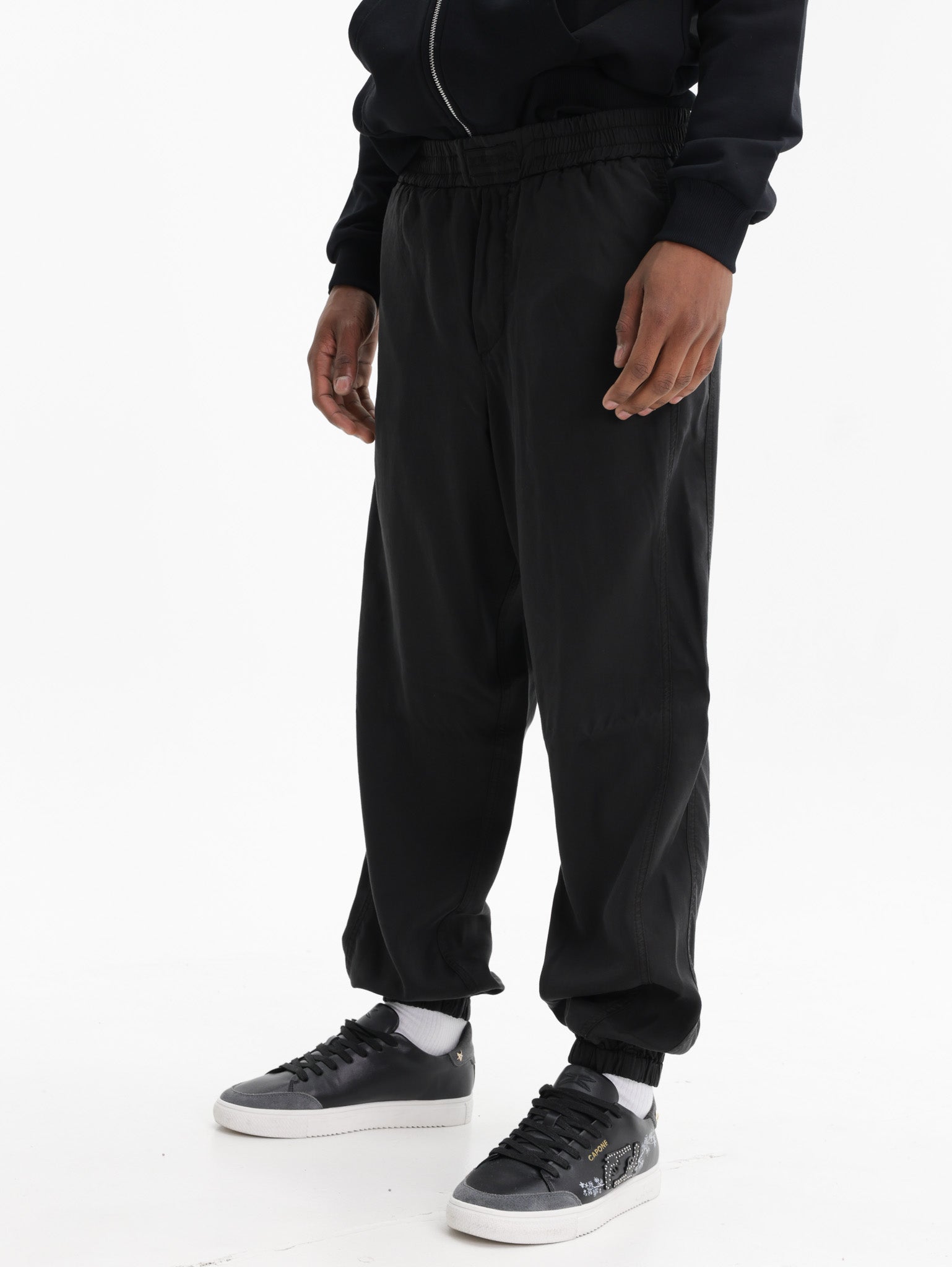 Iceberg Pants Cuffed Ankle Black