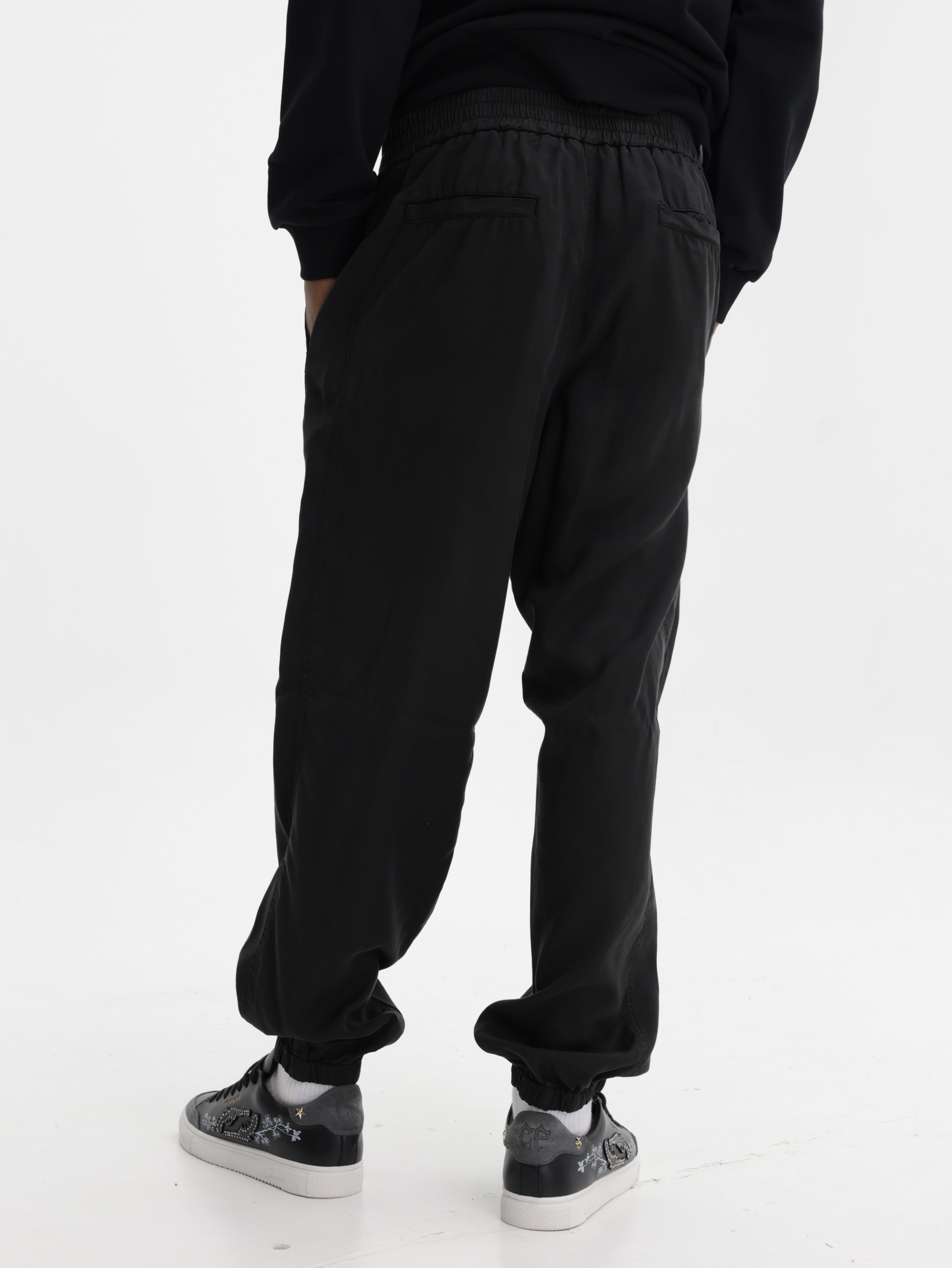 Iceberg Pants Cuffed Ankle Black