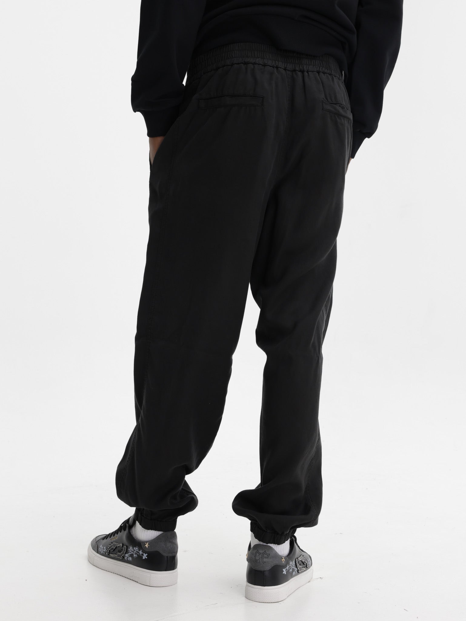Iceberg Pants Cuffed Ankle Black