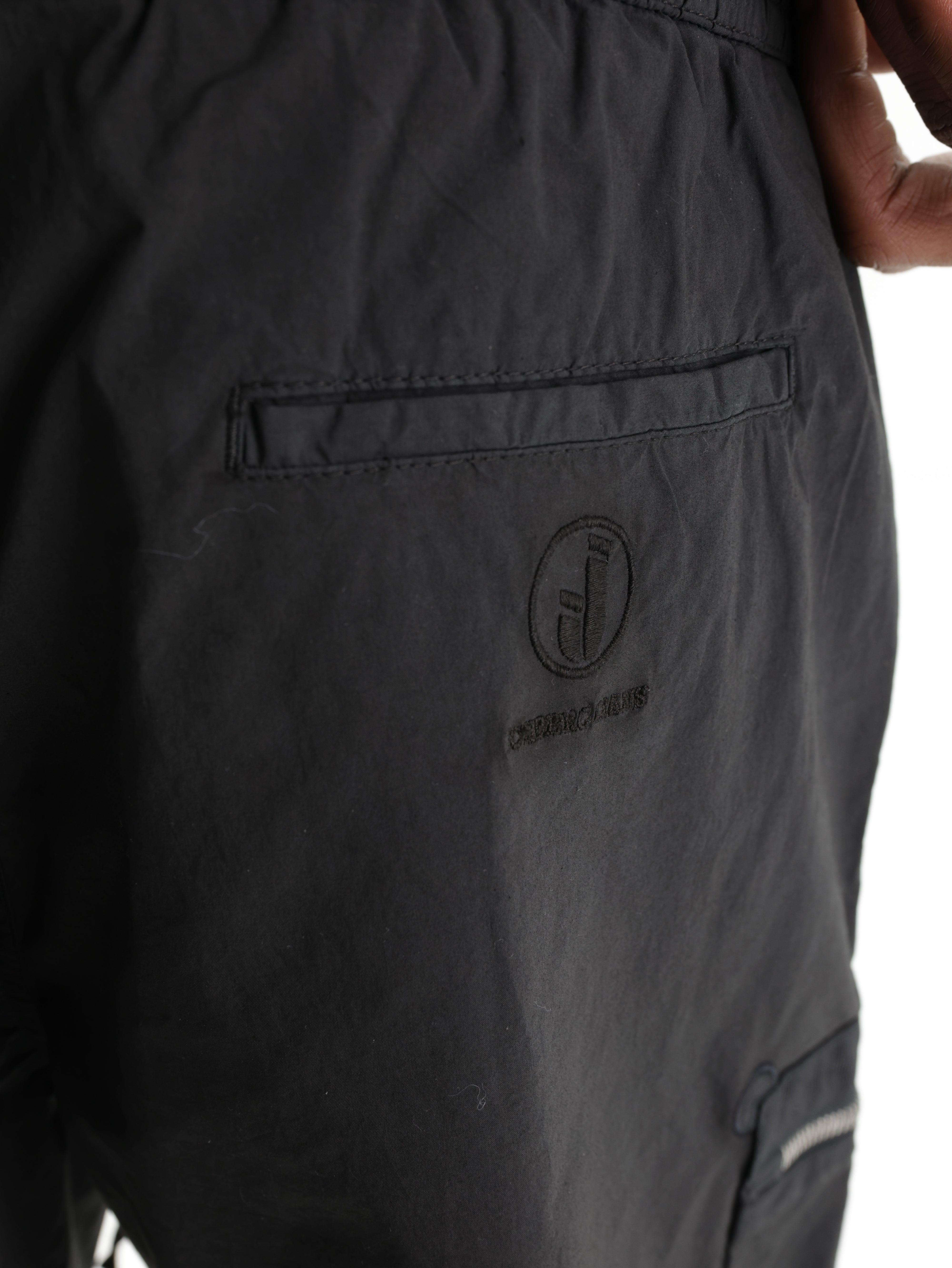 Iceberg Jeans Shorts Zip Pockets Black