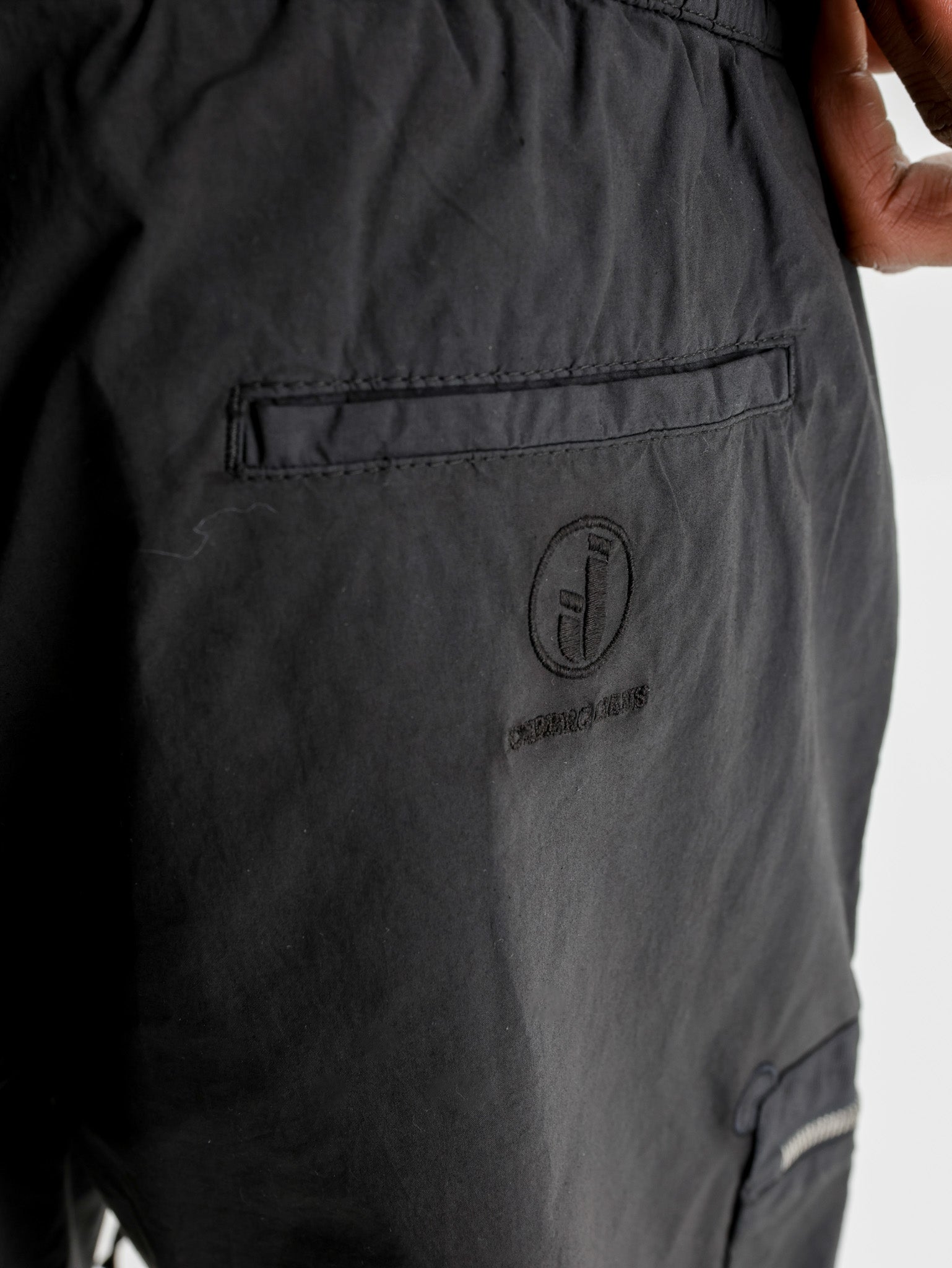 Iceberg Jeans Shorts Zip Pockets Black
