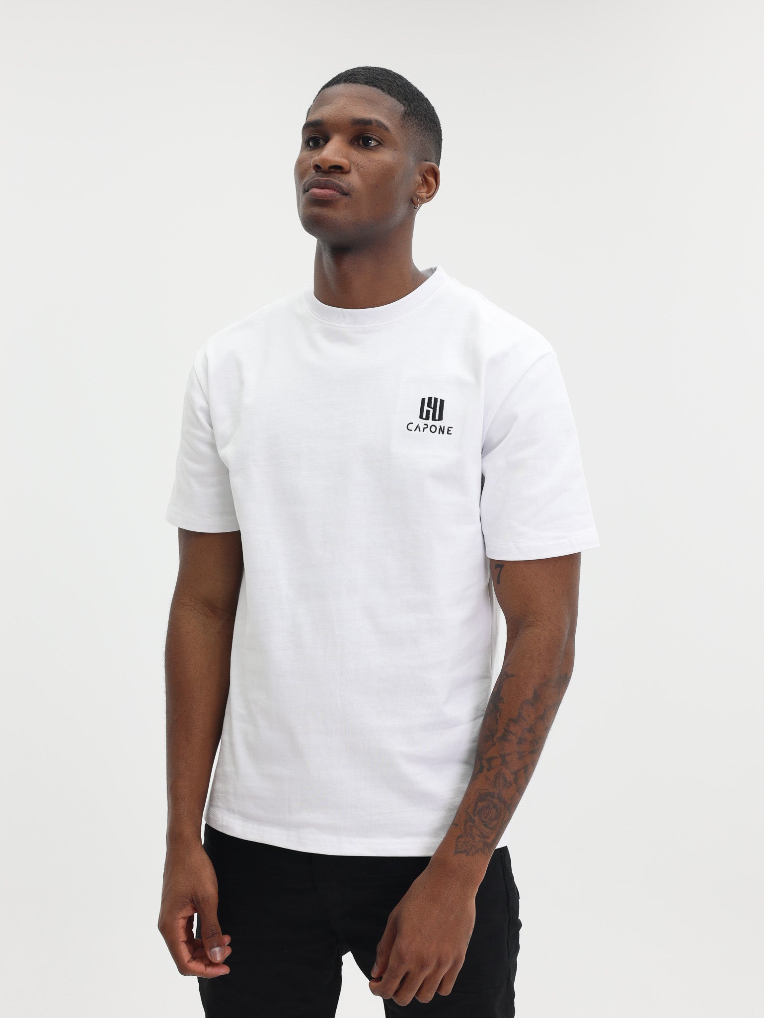 Capone Crew Top Logo White
