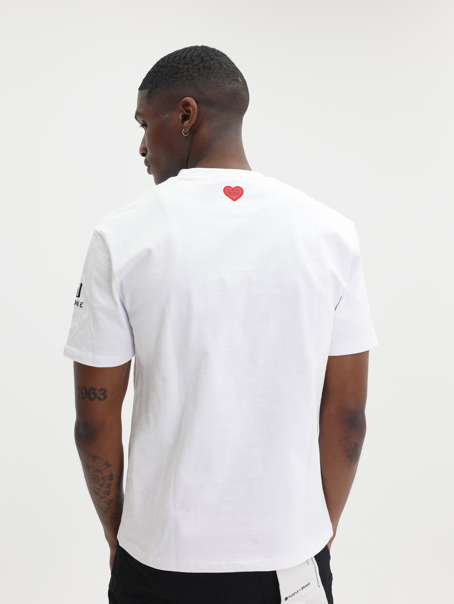 Capone Crew Heart Slogan White