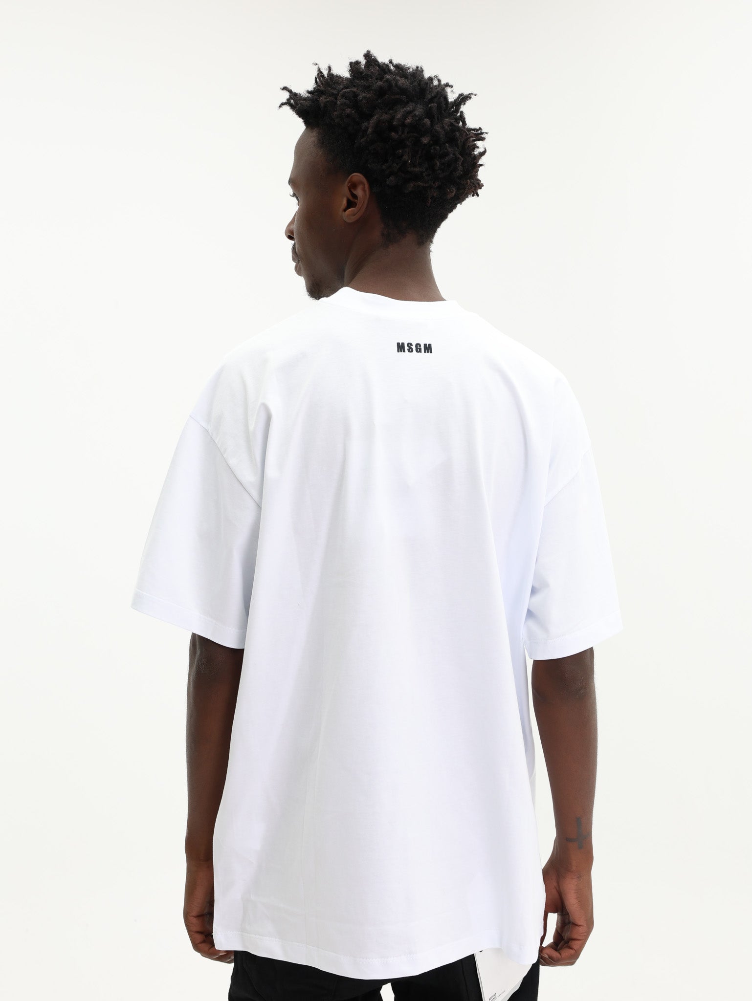 MSGM T-Shirt Mare White-Black