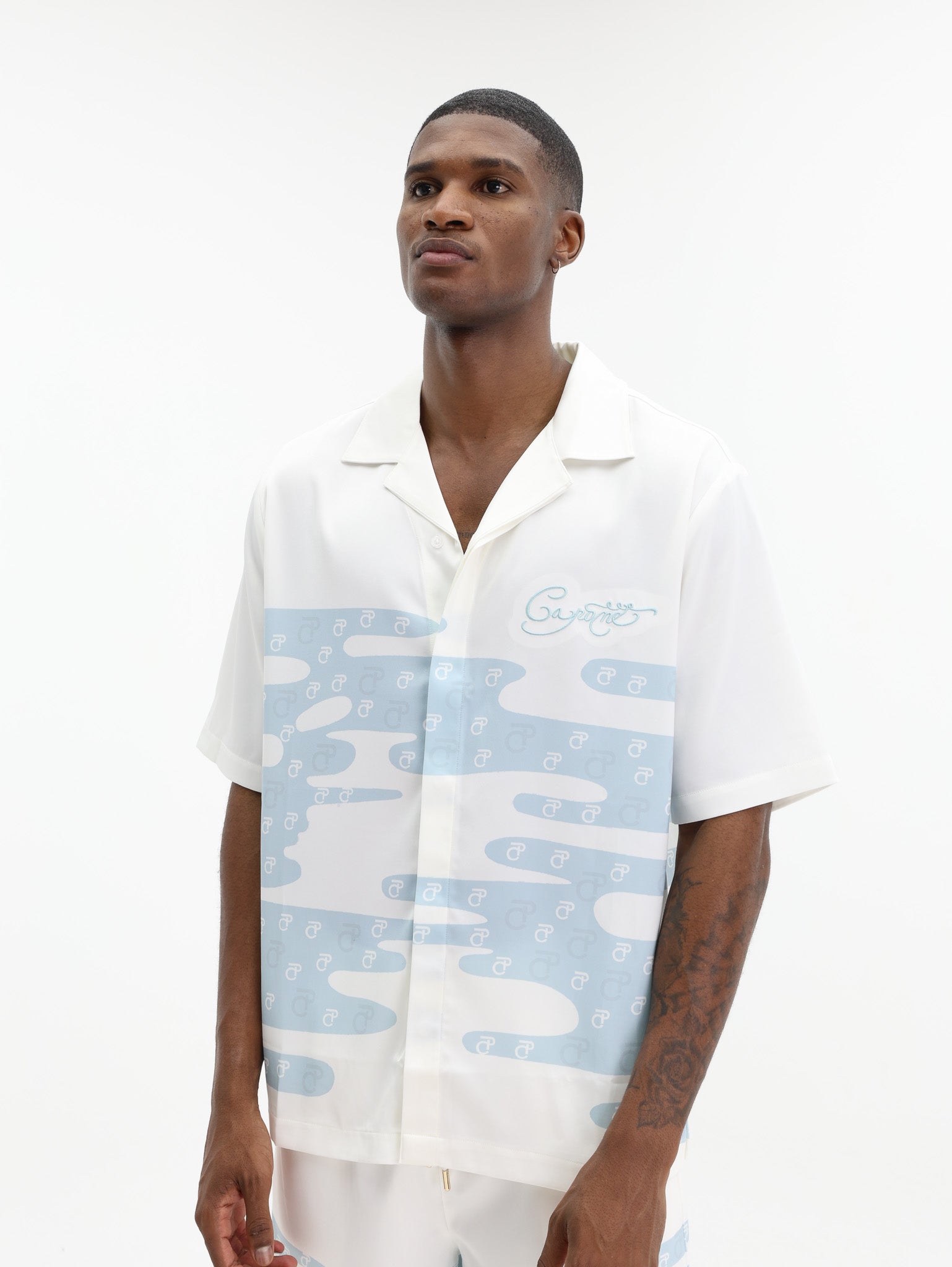 Capone Shirt Allover Print Blue