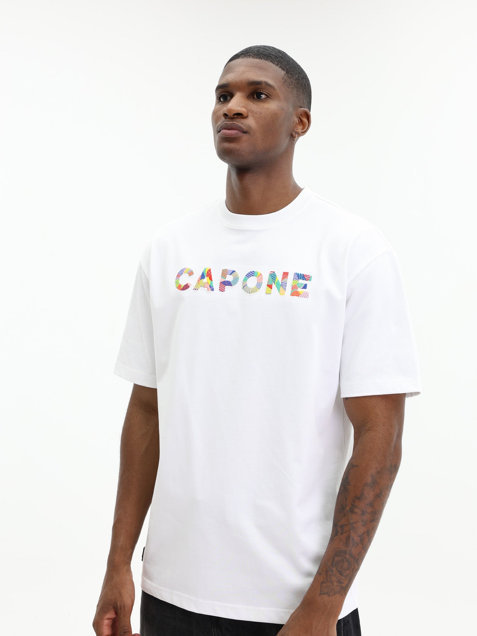Capone T-Shirt Logo White-Multi