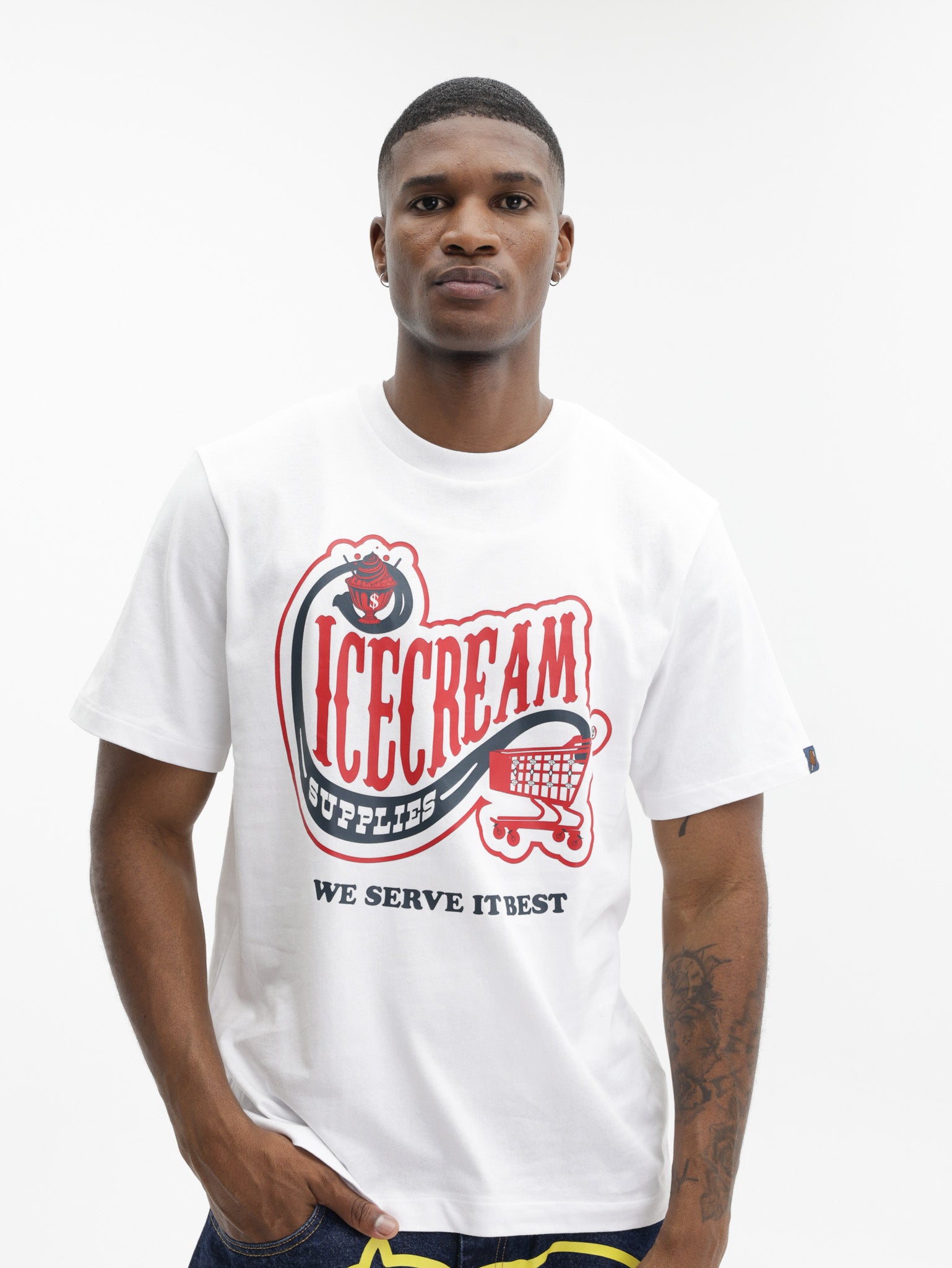 Ice Cream T-Shirt Convenience Store White
