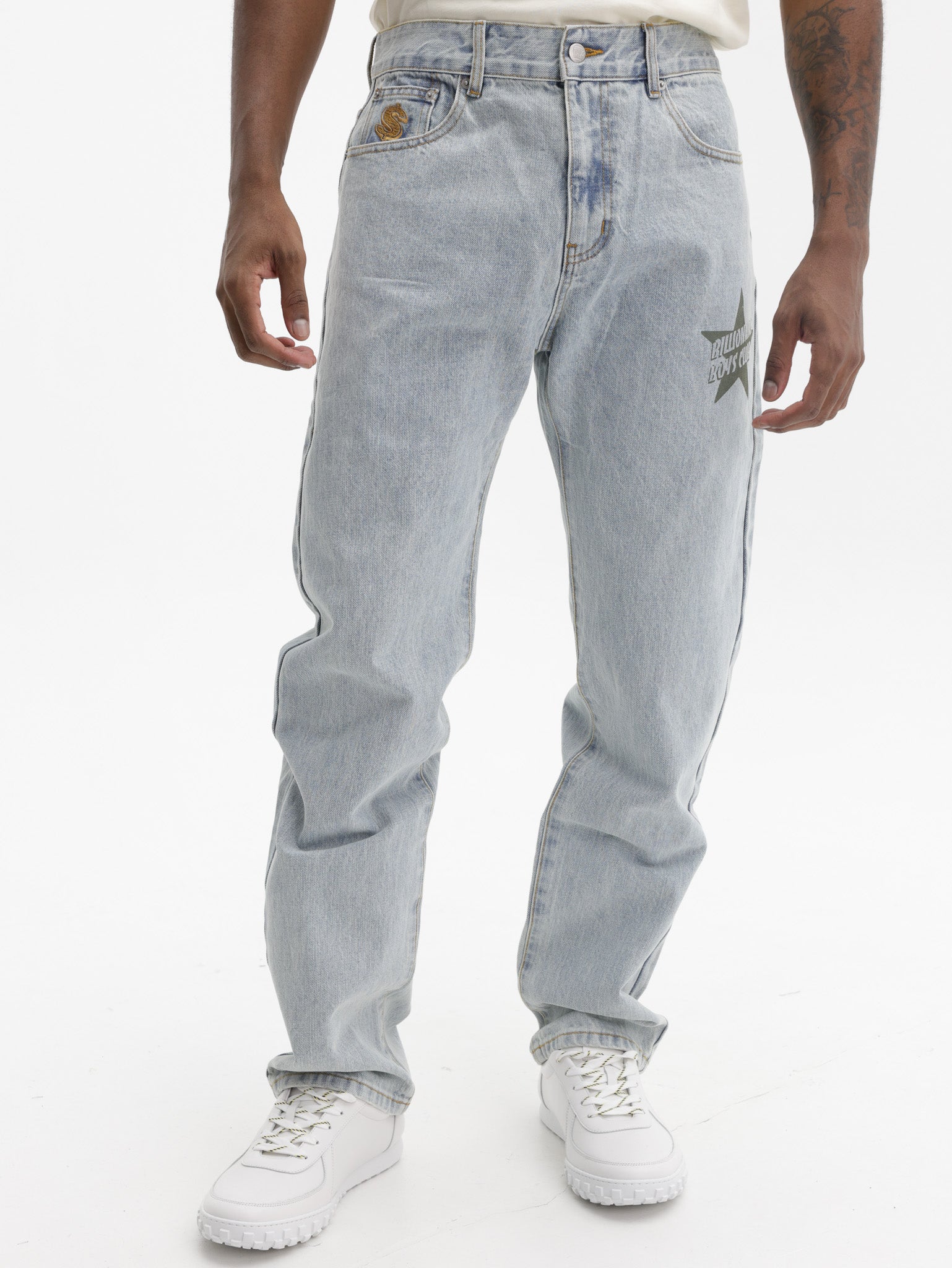 Billionaire Boys Club Jeans Souvenir Straight Leg Light Wash Blue
