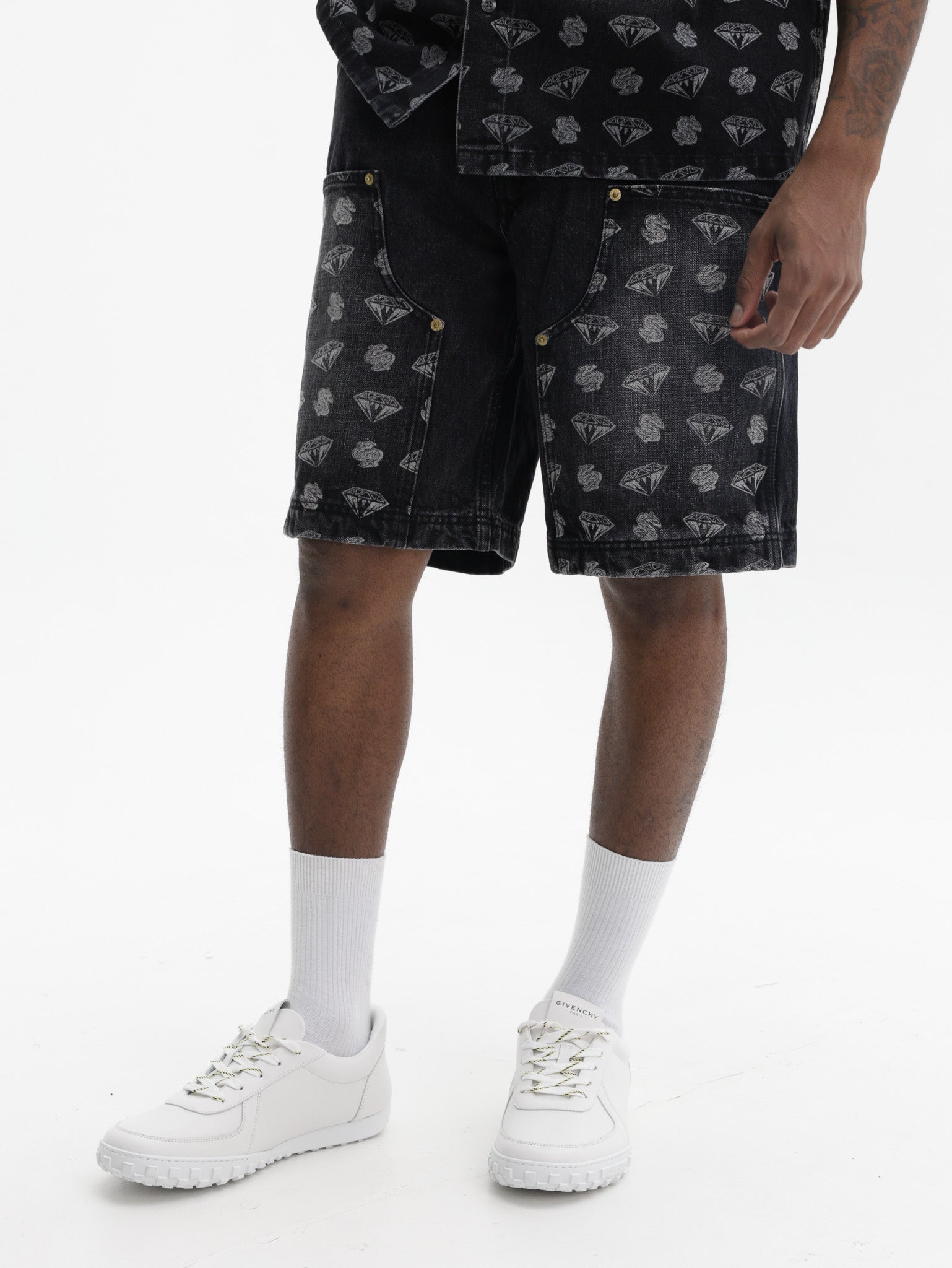 Billionaire Boys Club Denim Shorts Diamonds & Dollars Carpenter Black