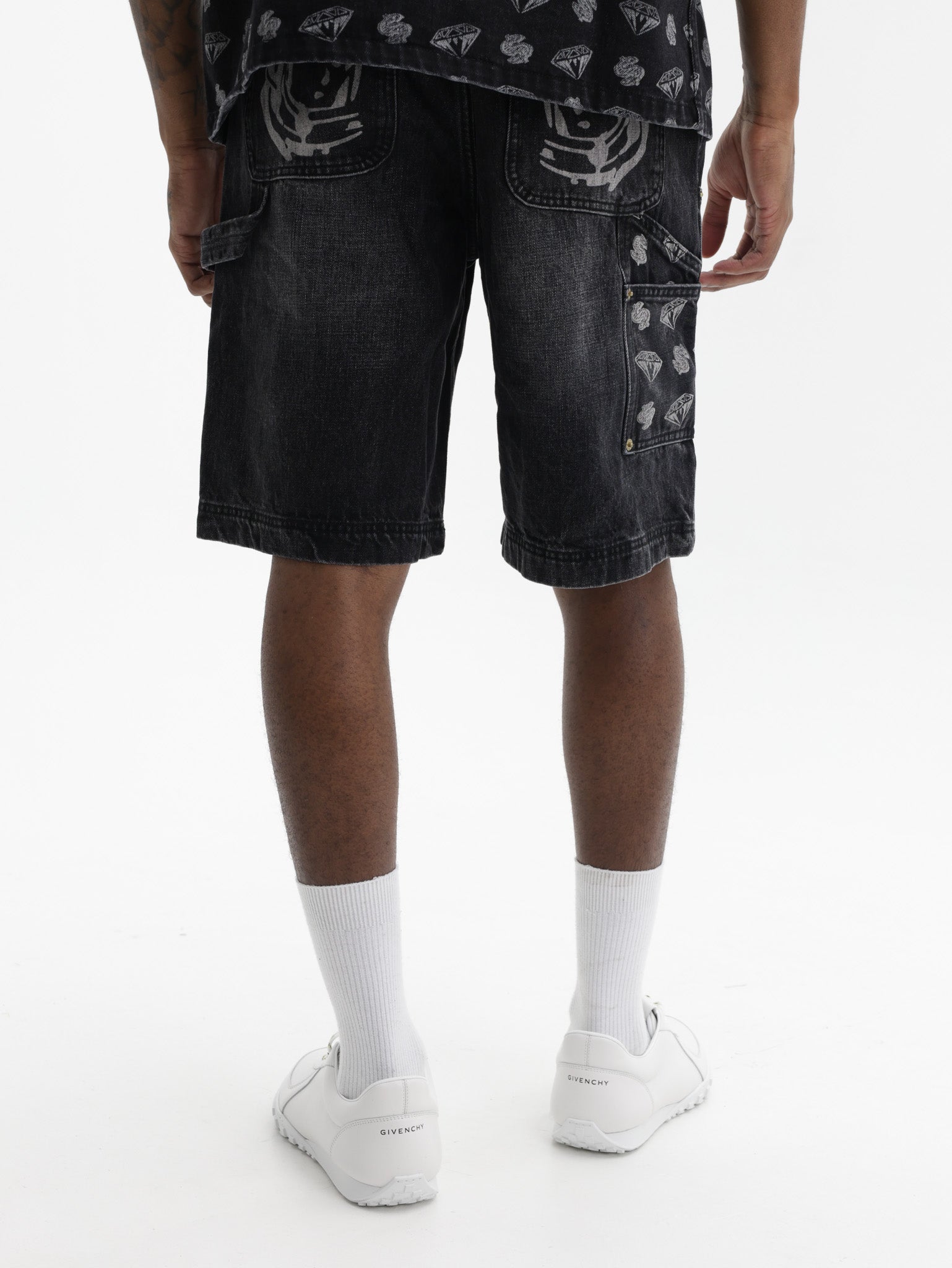 Billionaire Boys Club Denim Shorts Diamonds & Dollars Carpenter Black