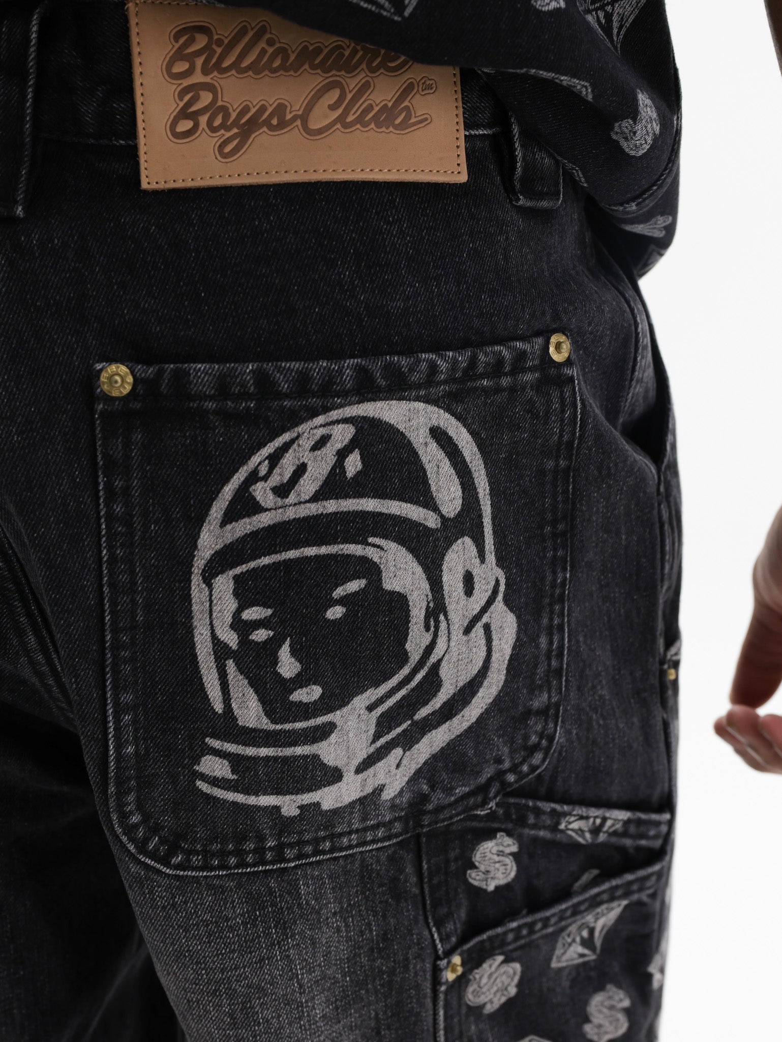 Billionaire Boys Club Denim Shorts Diamonds & Dollars Carpenter Black