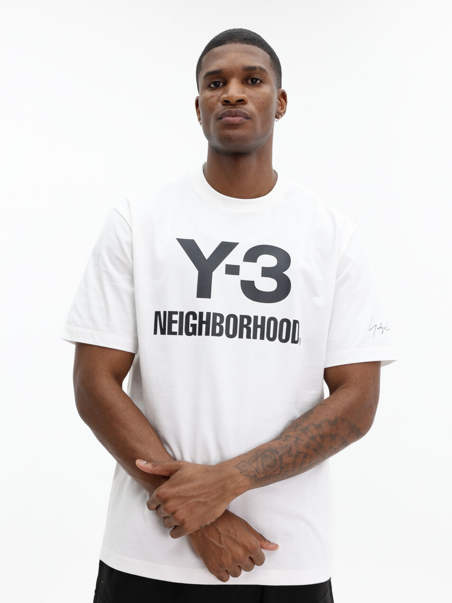Y-3 T-Shirt Nbhd Logo White