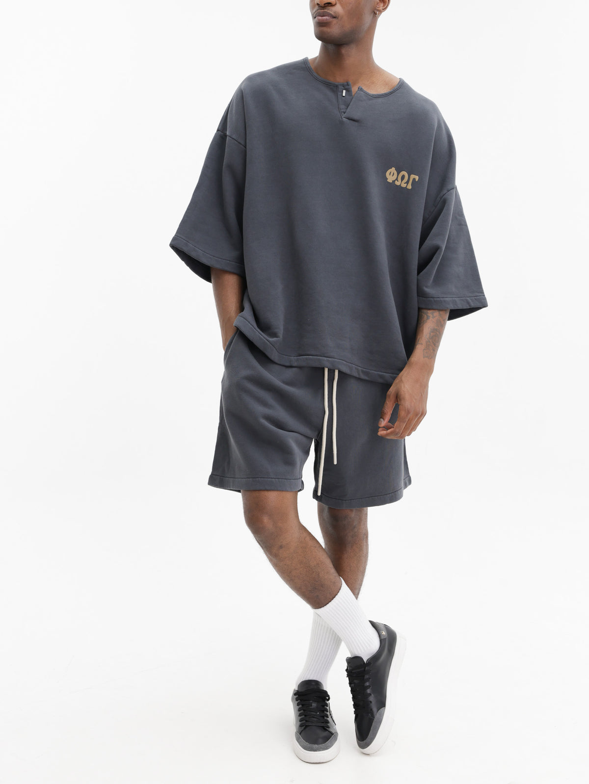 Fear Of God Sweaters 3/4 Henley Washed Iron