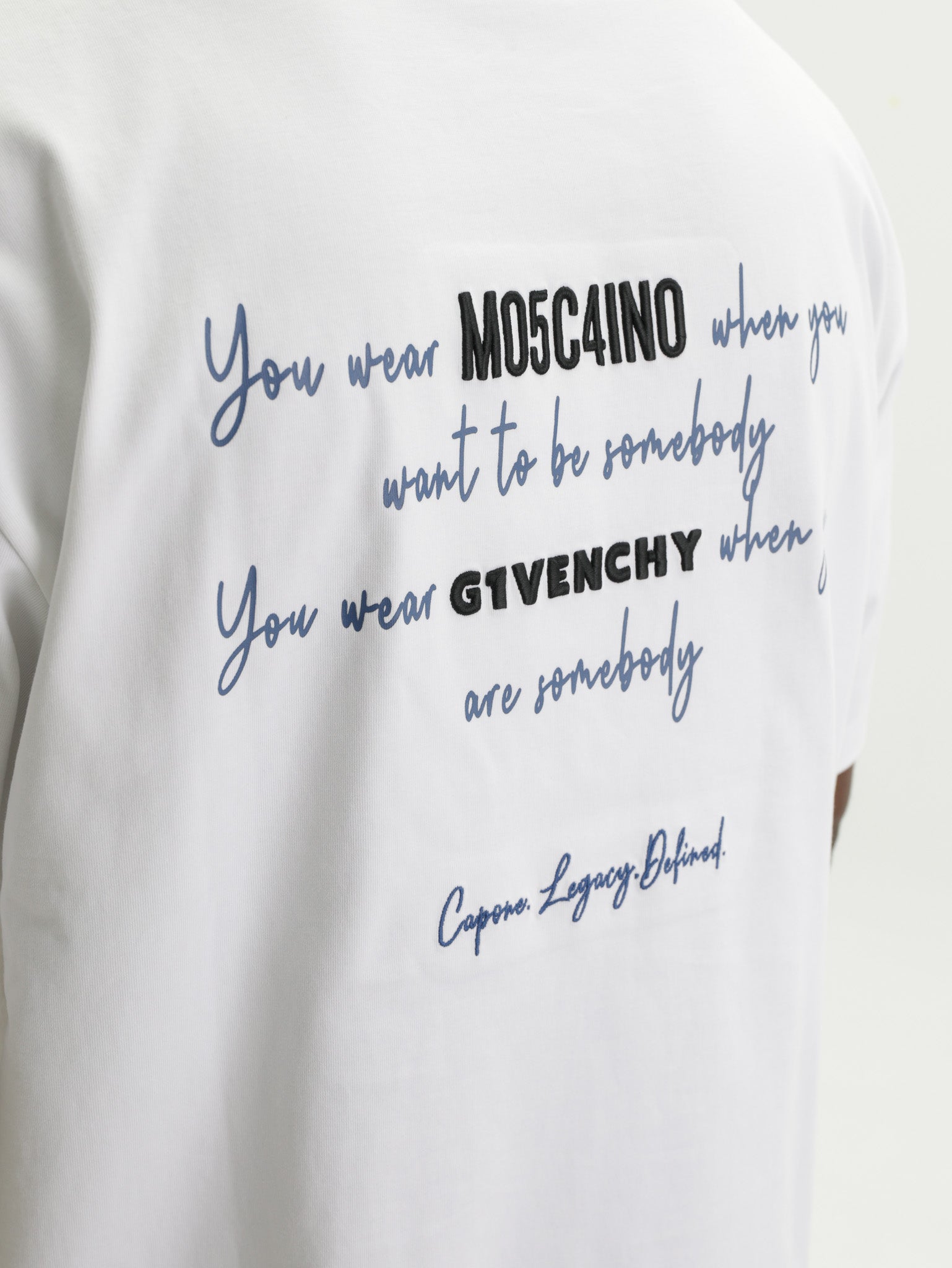 Capone T-Shirt Oversized Back Print White