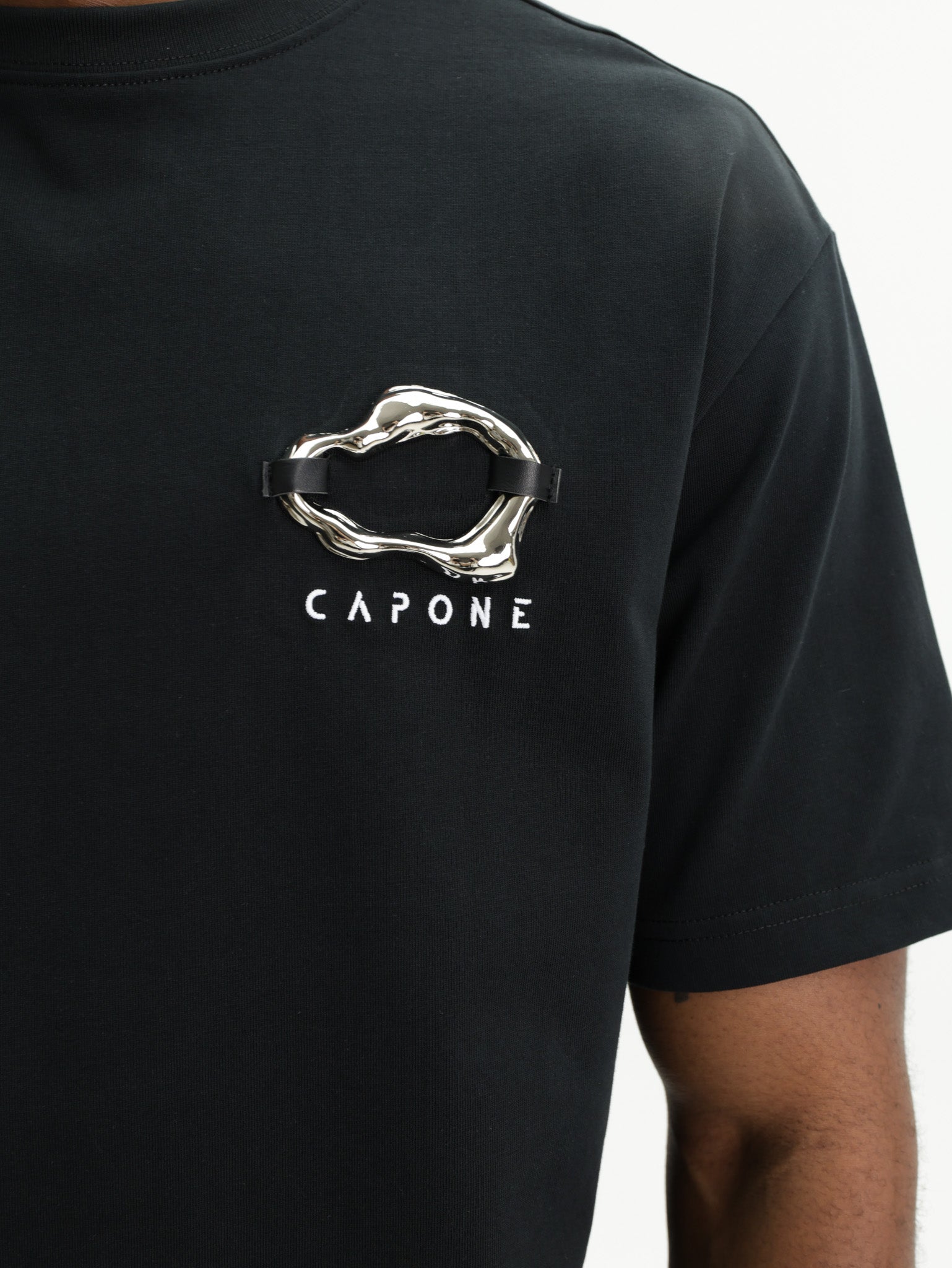 Capone T-Shirt Metallic Logo Black