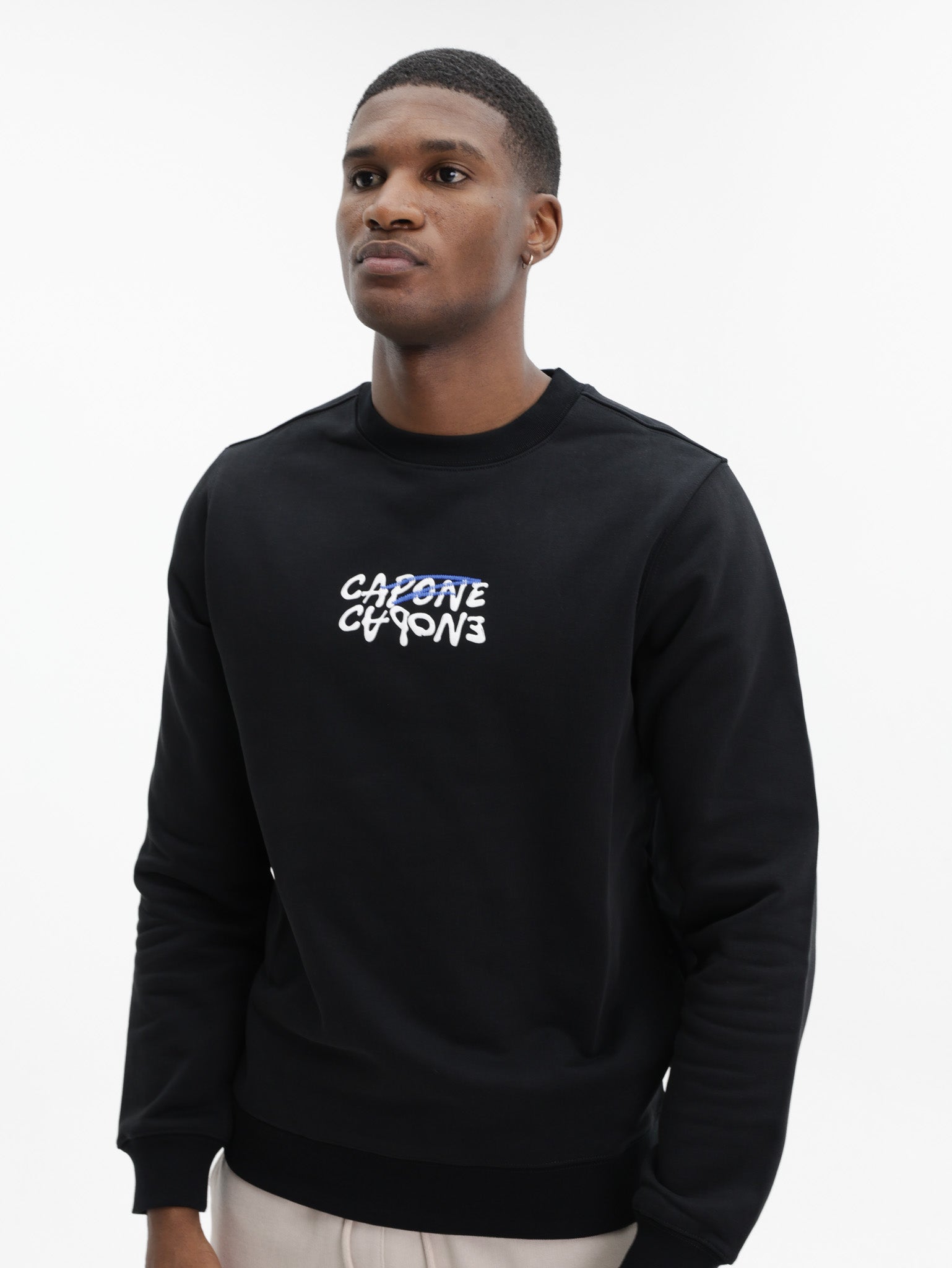 Capone Sweater Double Logo Black