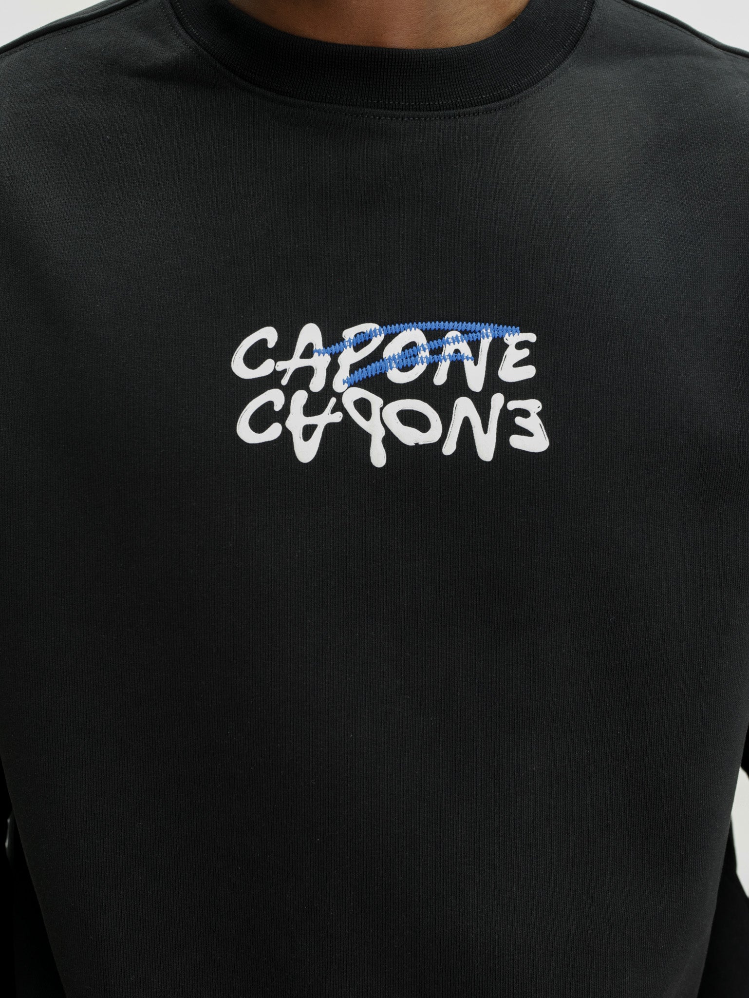 Capone Sweater Double Logo Black