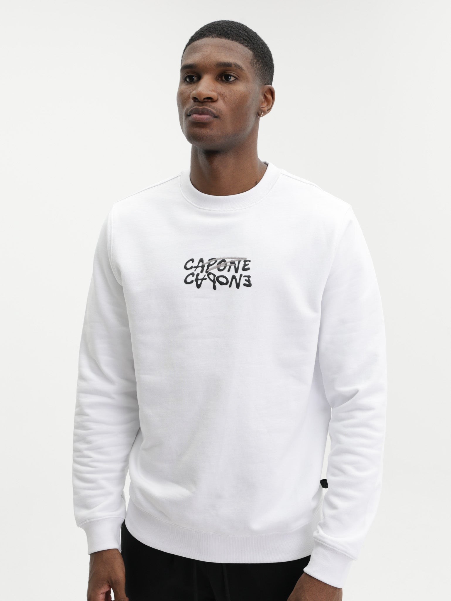 Capone Sweater Double Logo White