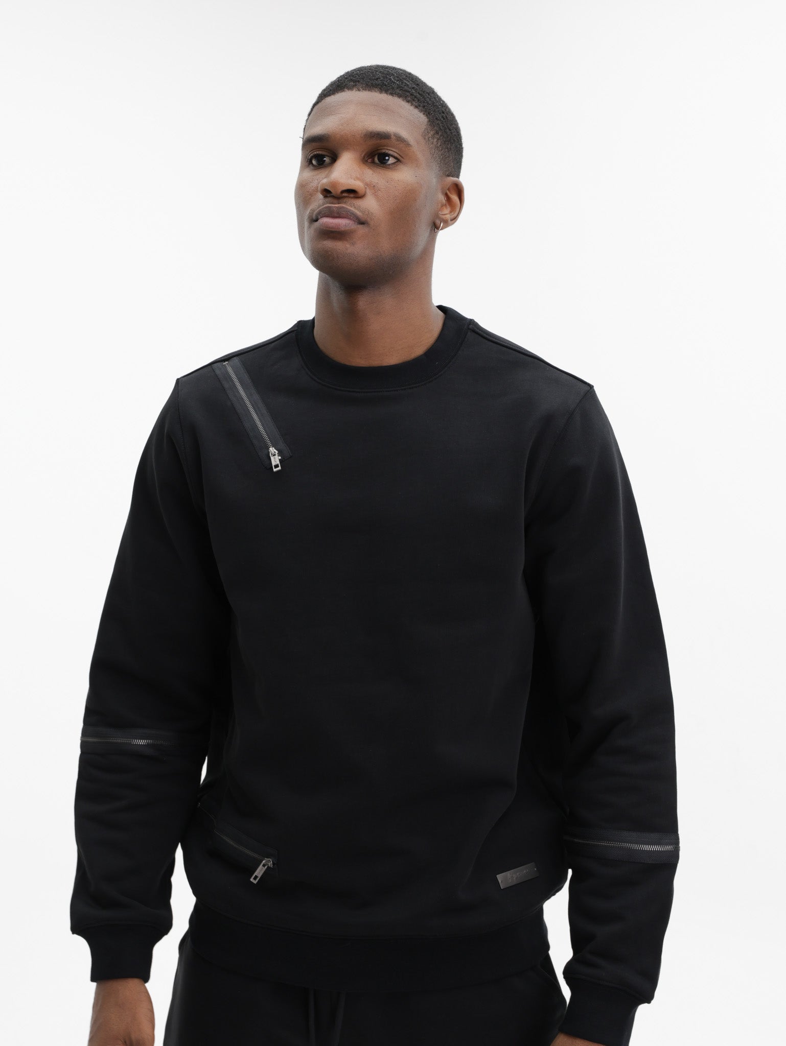 Capone Sweater Zip Black