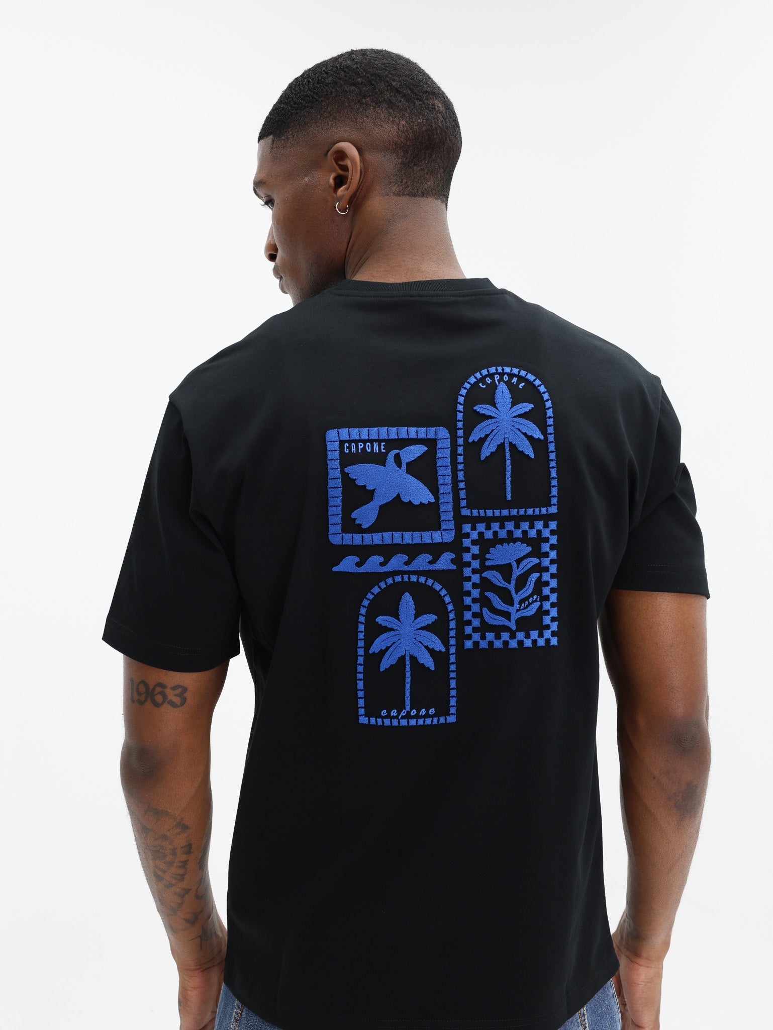 Capone T-Shirt Palm Tree Black