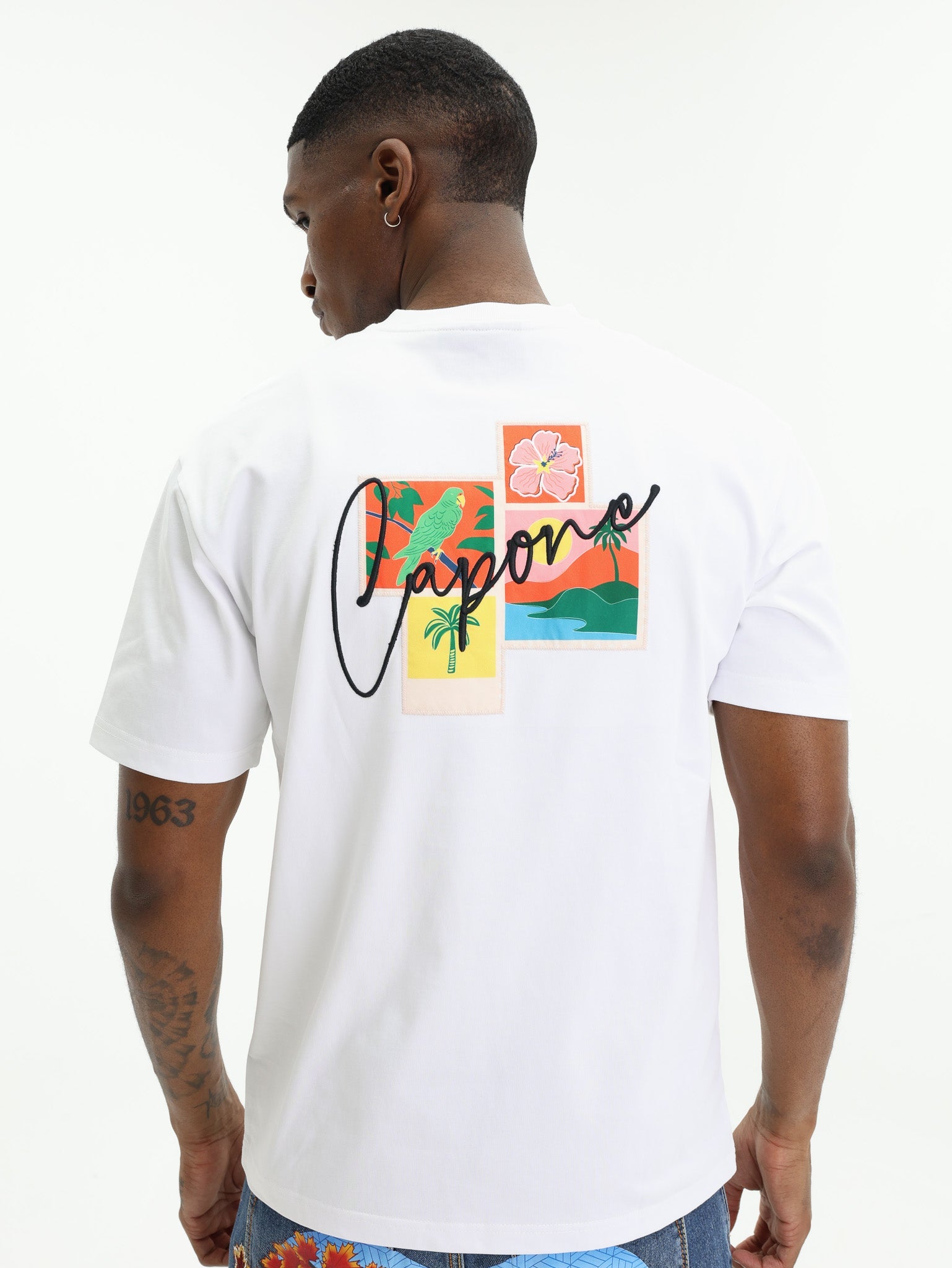 Capone T-Shirt Logo White-Black