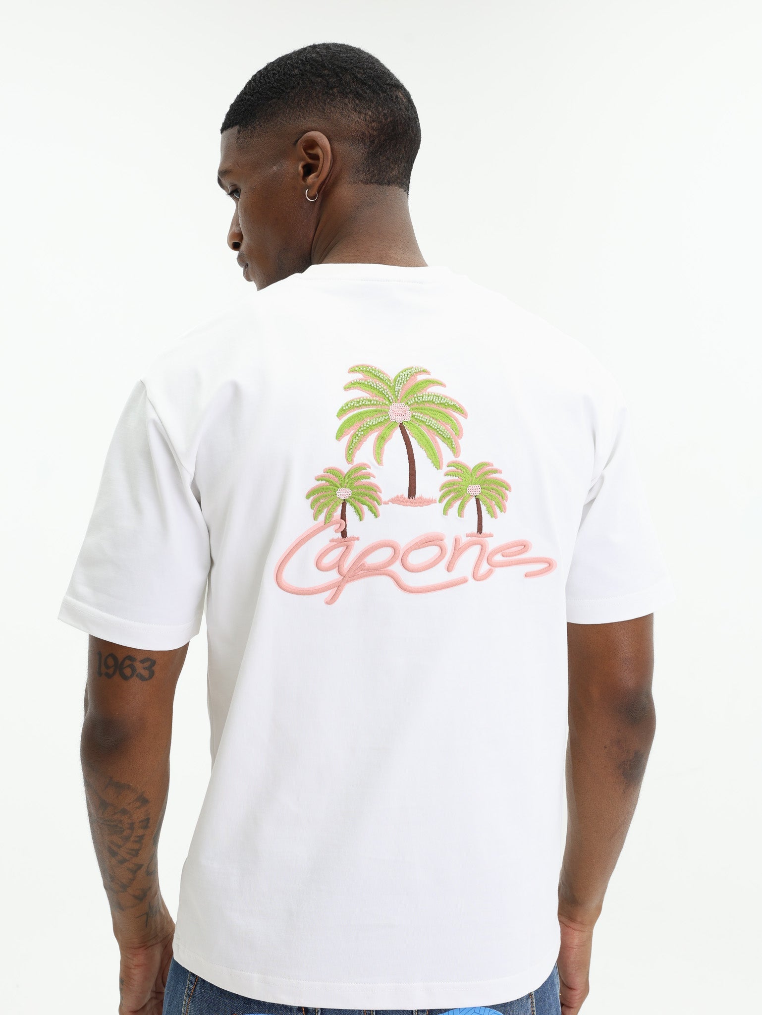 Capone T-Shirt Logo White-Pink