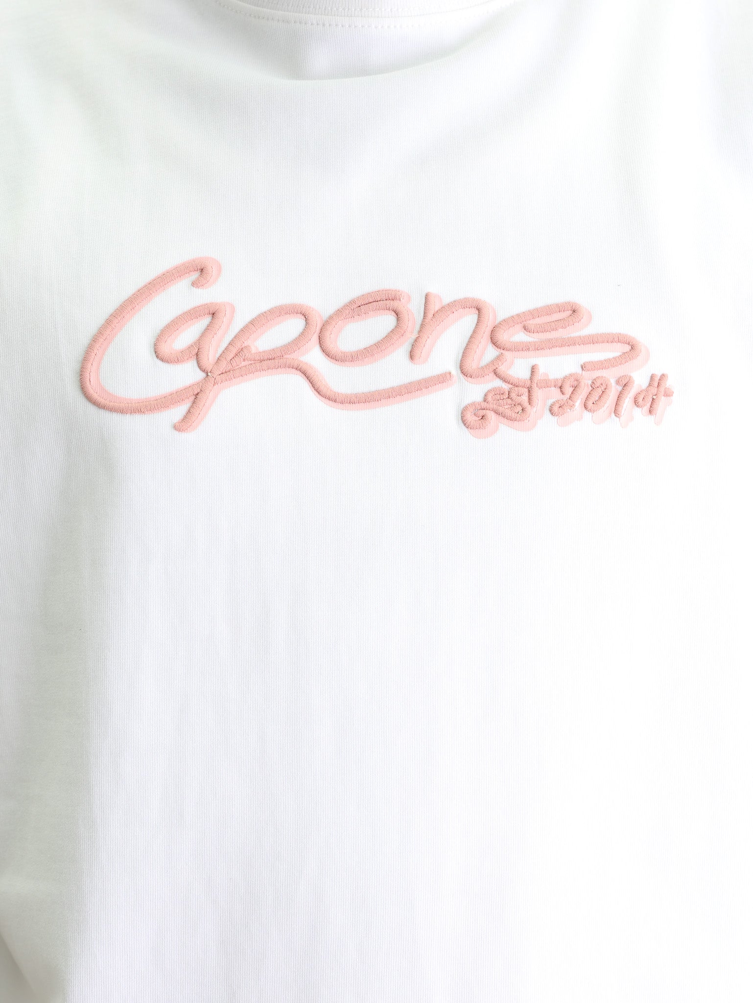 Capone T-Shirt Logo White-Pink