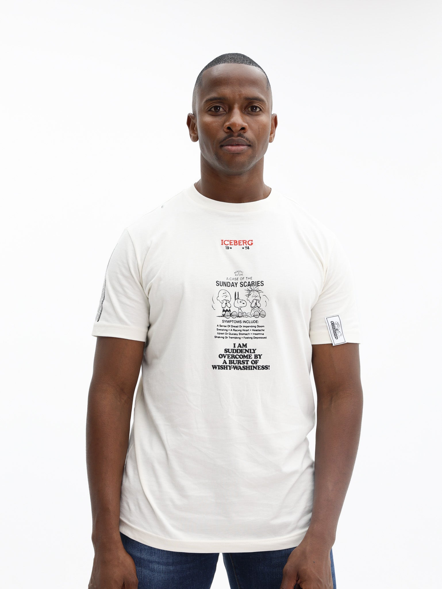 Iceberg T-Shirt Peanuts Embro Logo Vanilla