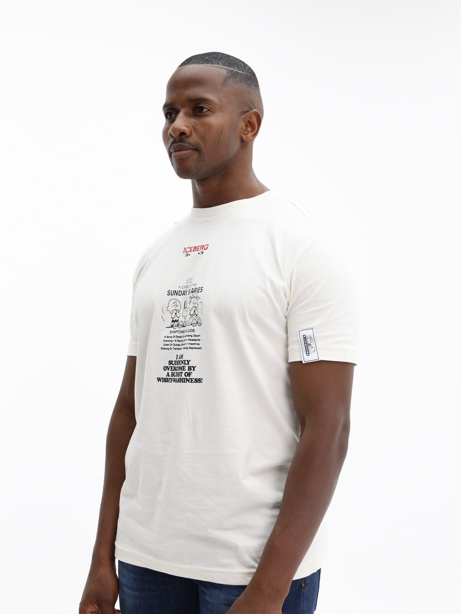 Iceberg T-Shirt Peanuts Embro Logo Vanilla