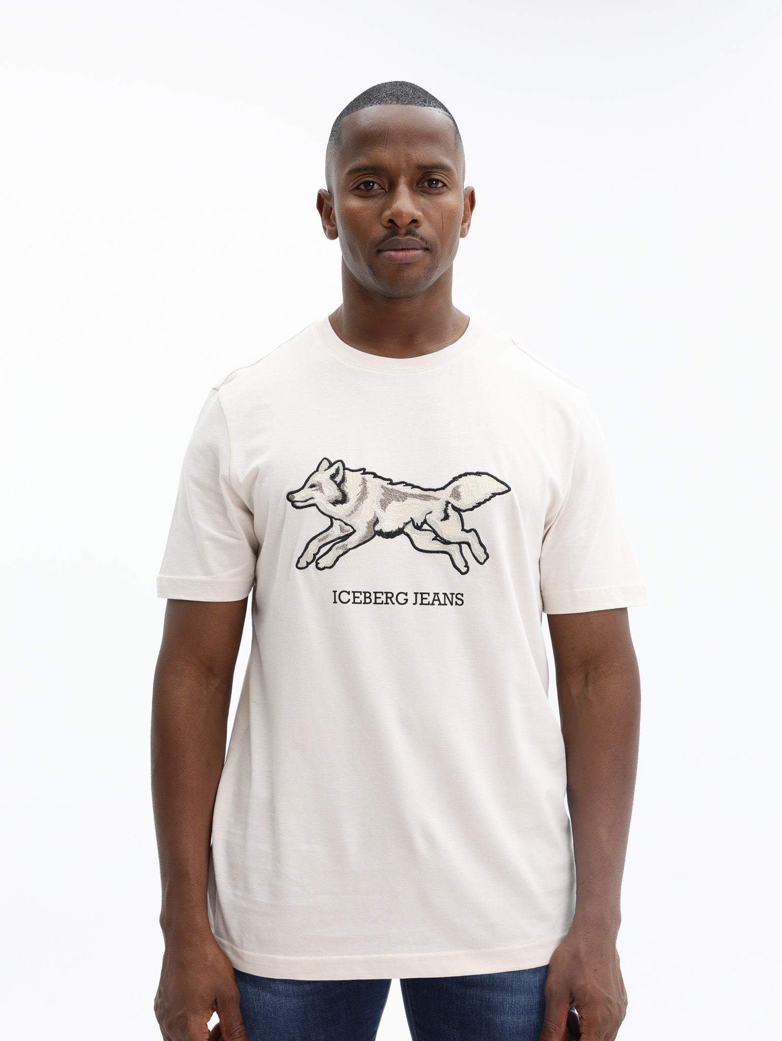 Iceberg T-Shirt Wolf Graphic Beige