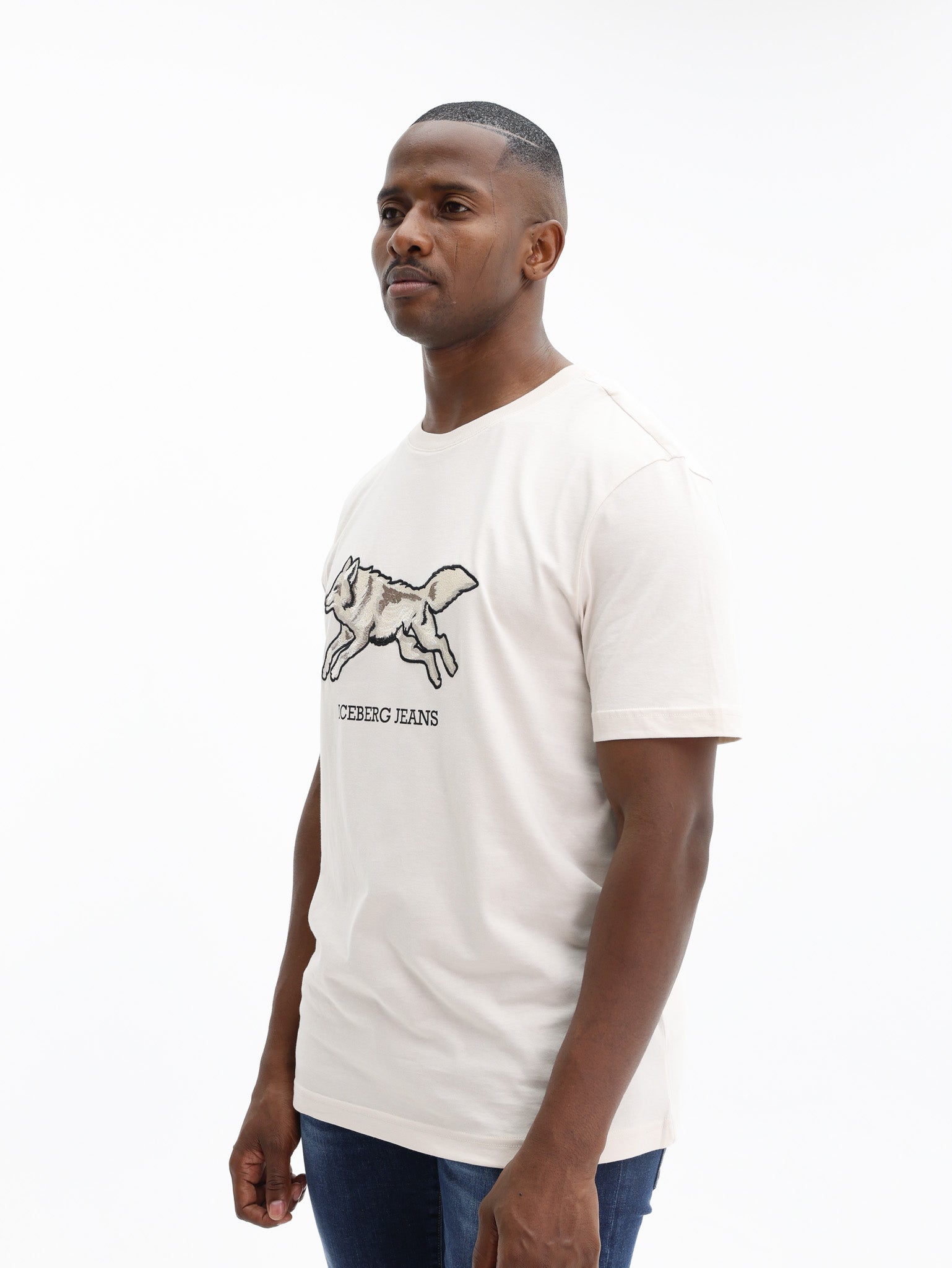 Iceberg T-Shirt Wolf Graphic Beige