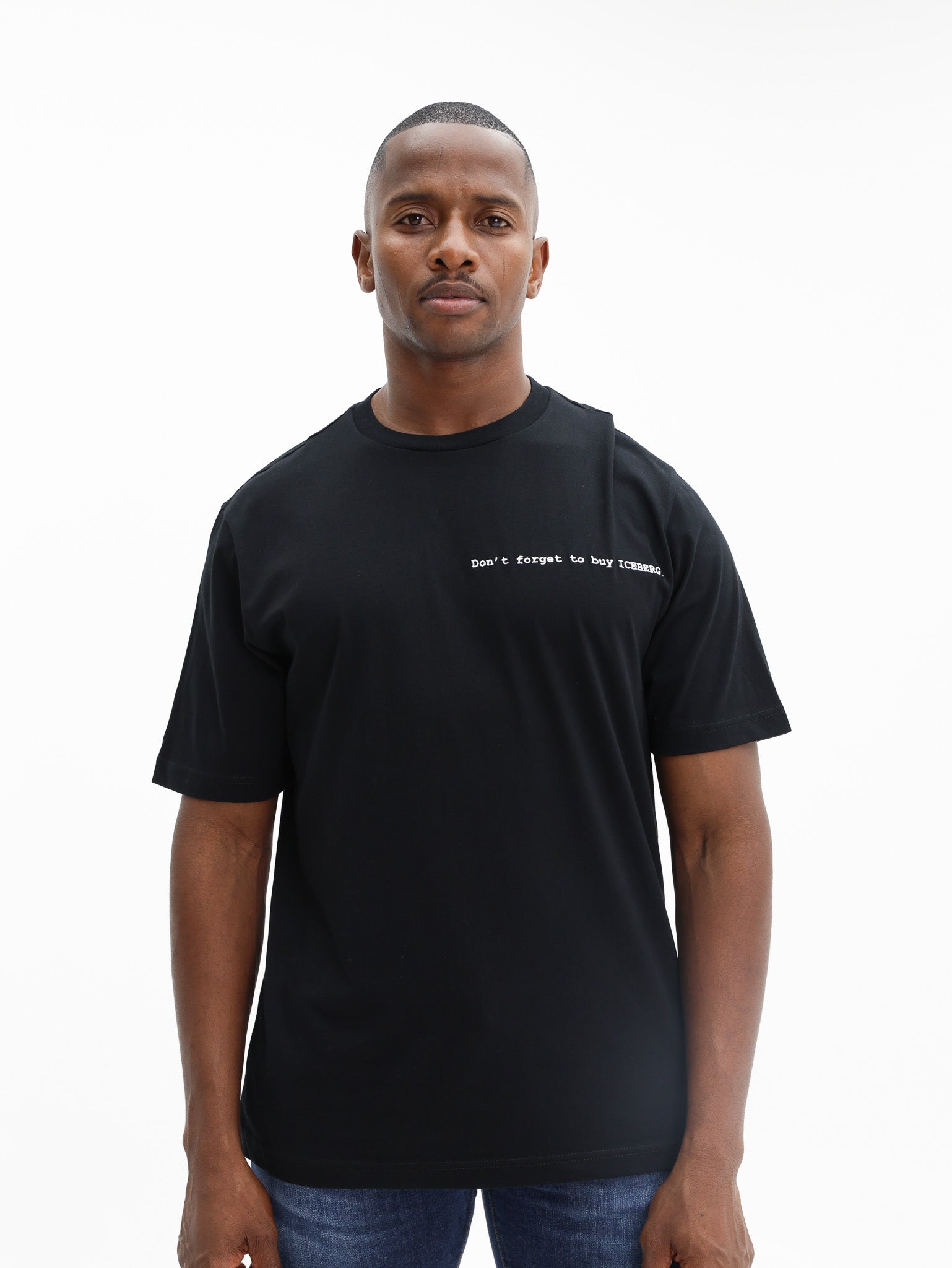 Iceberg T-Shirt Front Embroidery Black
