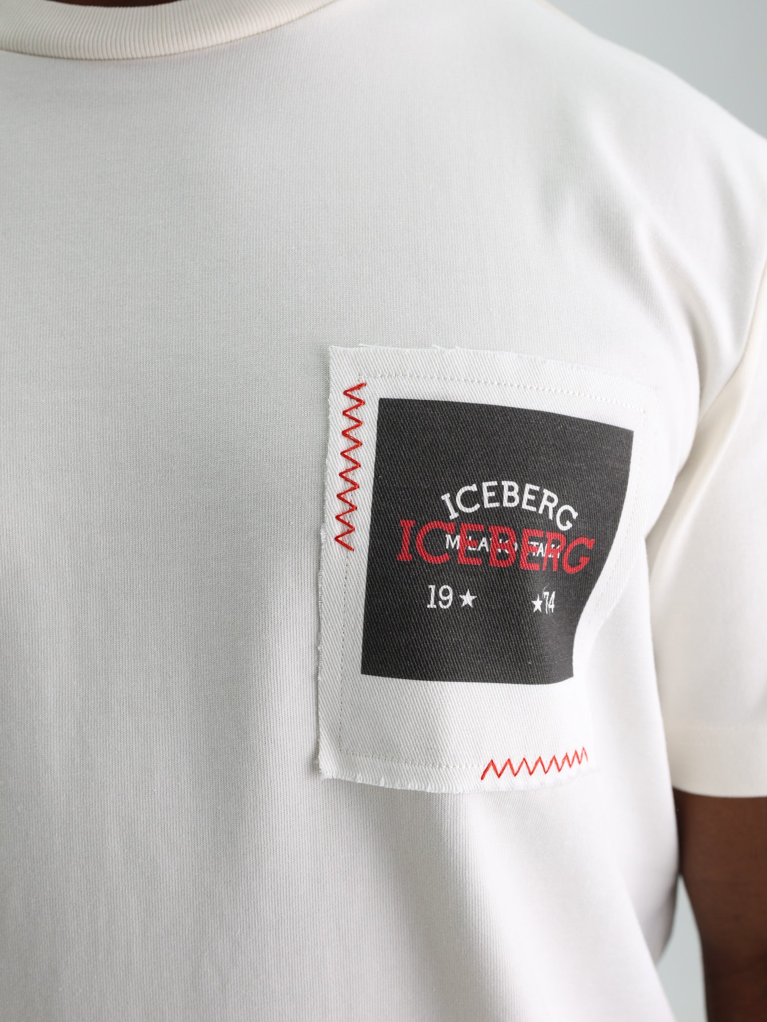 Iceberg T-Shirt Iceberg Patch Logo Vanilla