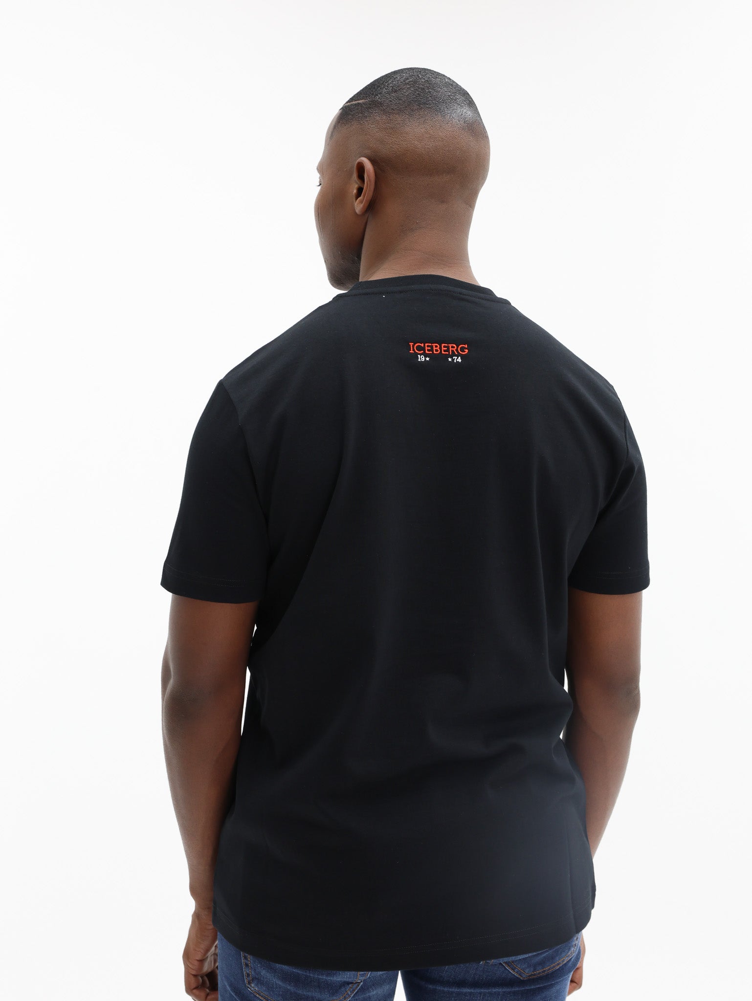 Iceberg T-Shirt Iceberg Patch Logo Black