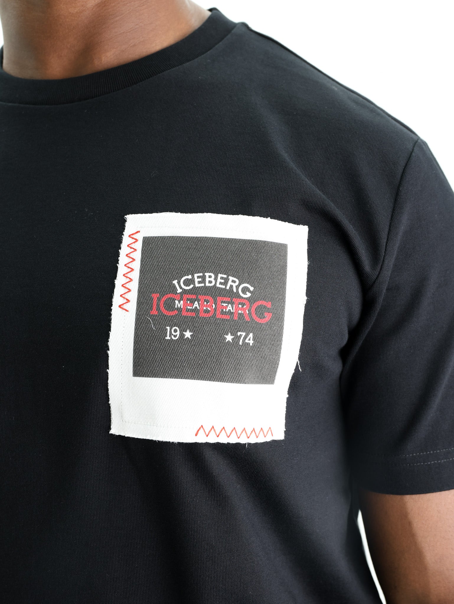 Iceberg T-Shirt Iceberg Patch Logo Black