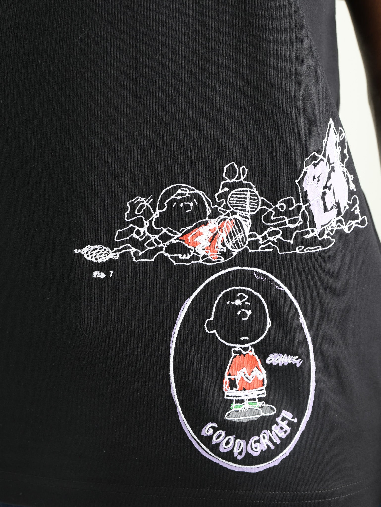 Iceberg T-Shirt Mixed Peanuts Print Black