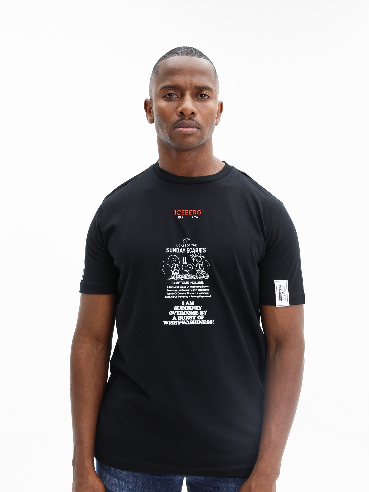 Iceberg T-Shirt Peanuts Embro Logo Black