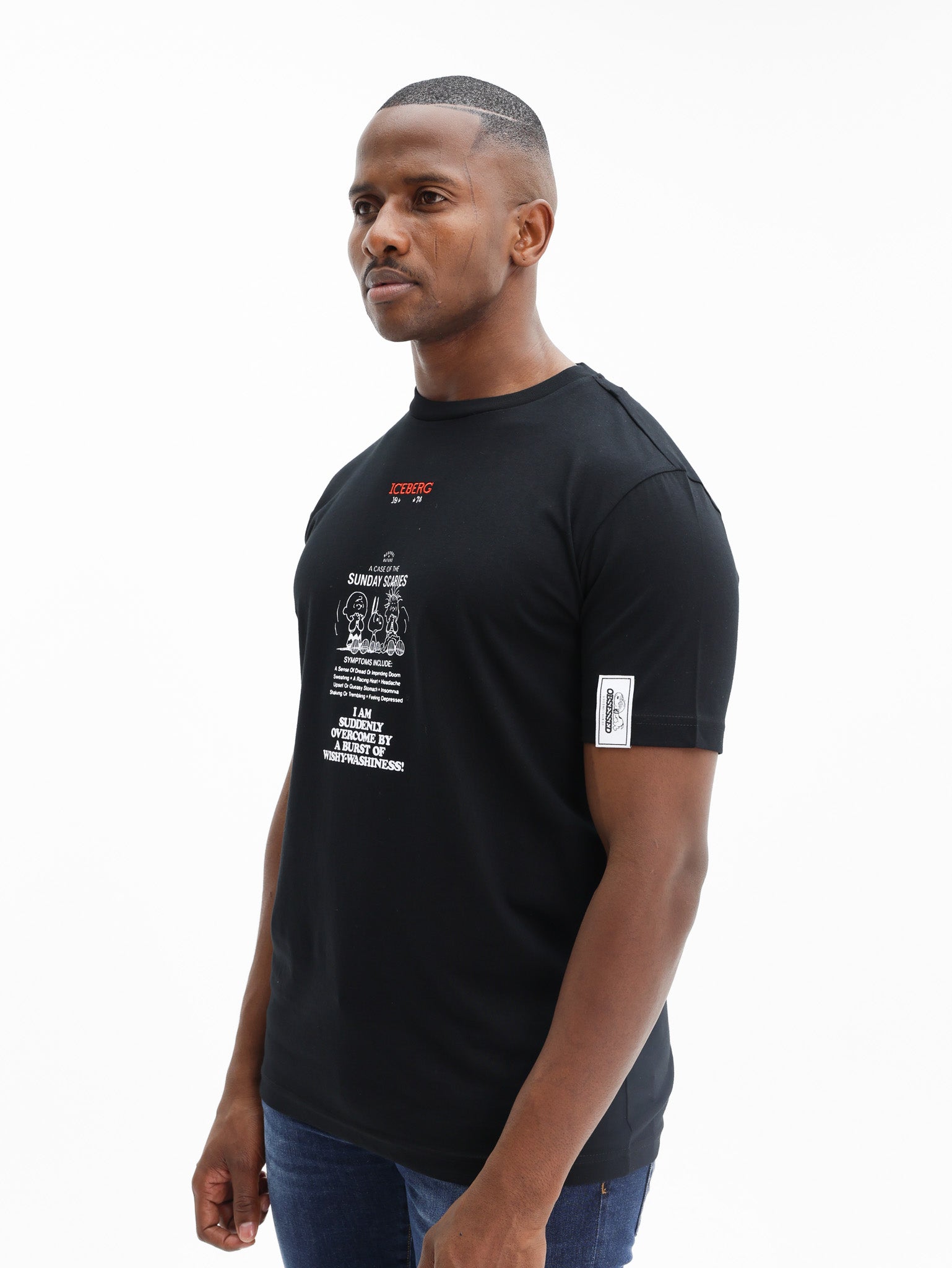 Iceberg T-Shirt Peanuts Embro Logo Black