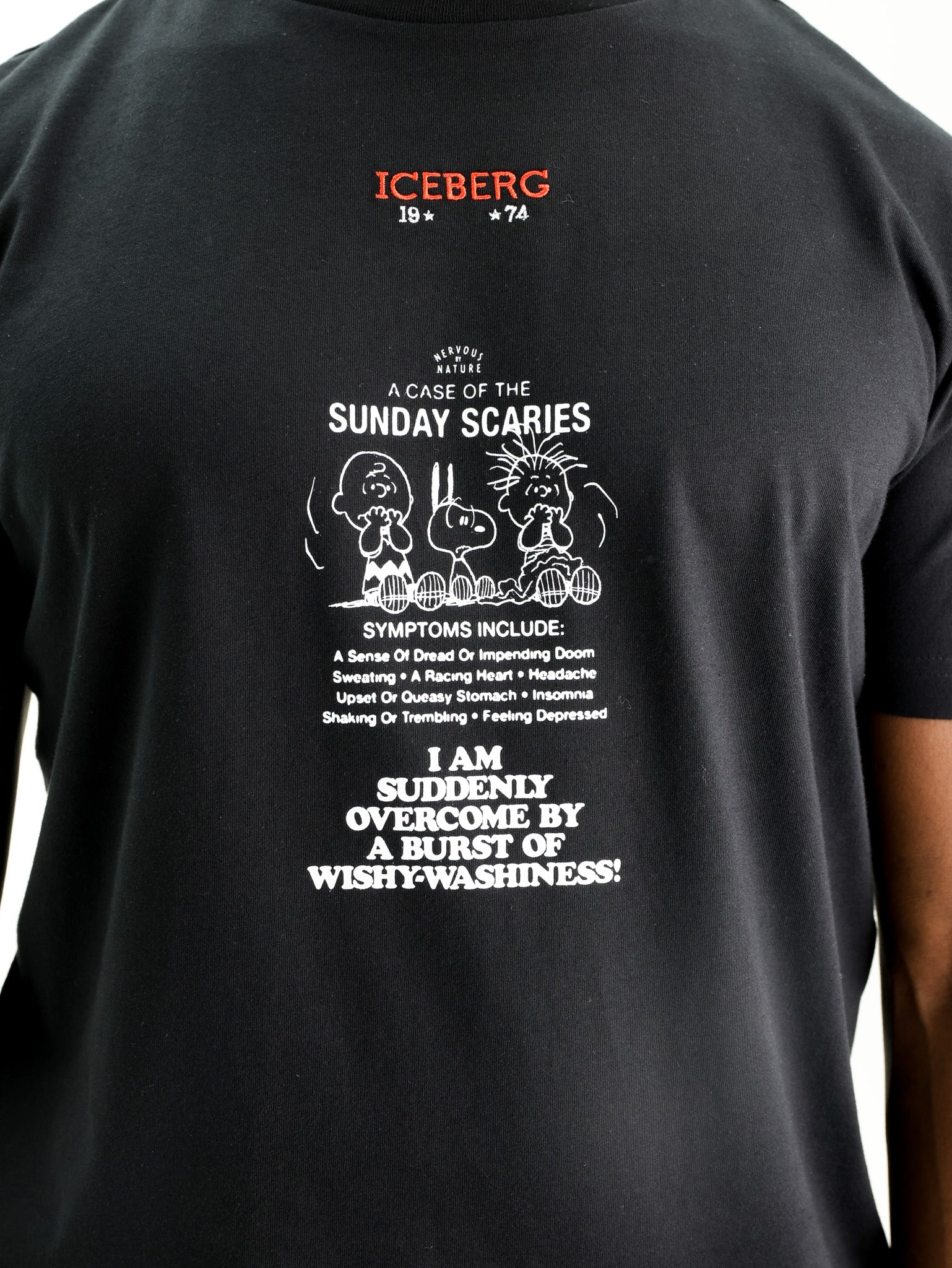 Iceberg T-Shirt Peanuts Embro Logo Black
