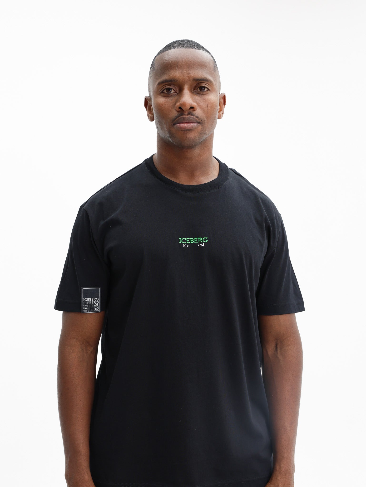 Iceberg T-Shirt Back Bear Print Black