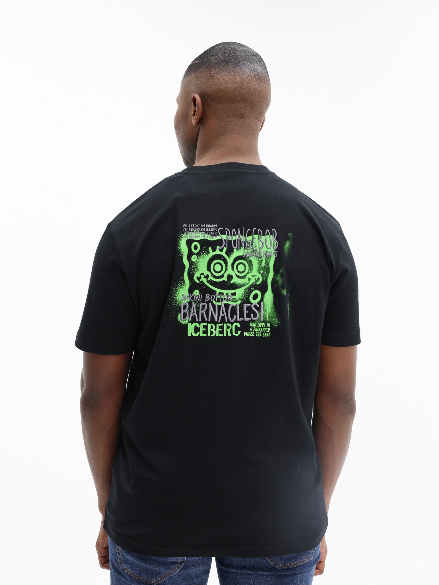 Iceberg T-Shirt Inscribed Black