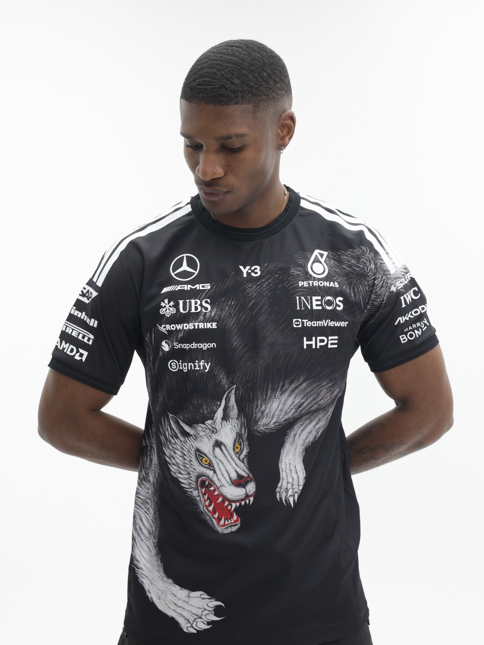 Y-3 T-Shirt Ss F1 Drvr Black