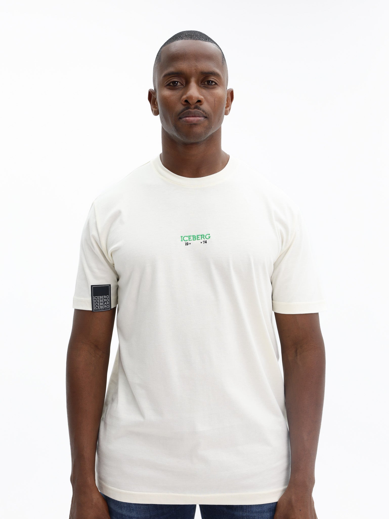 Iceberg T-Shirt Back Bear Print Vanilla