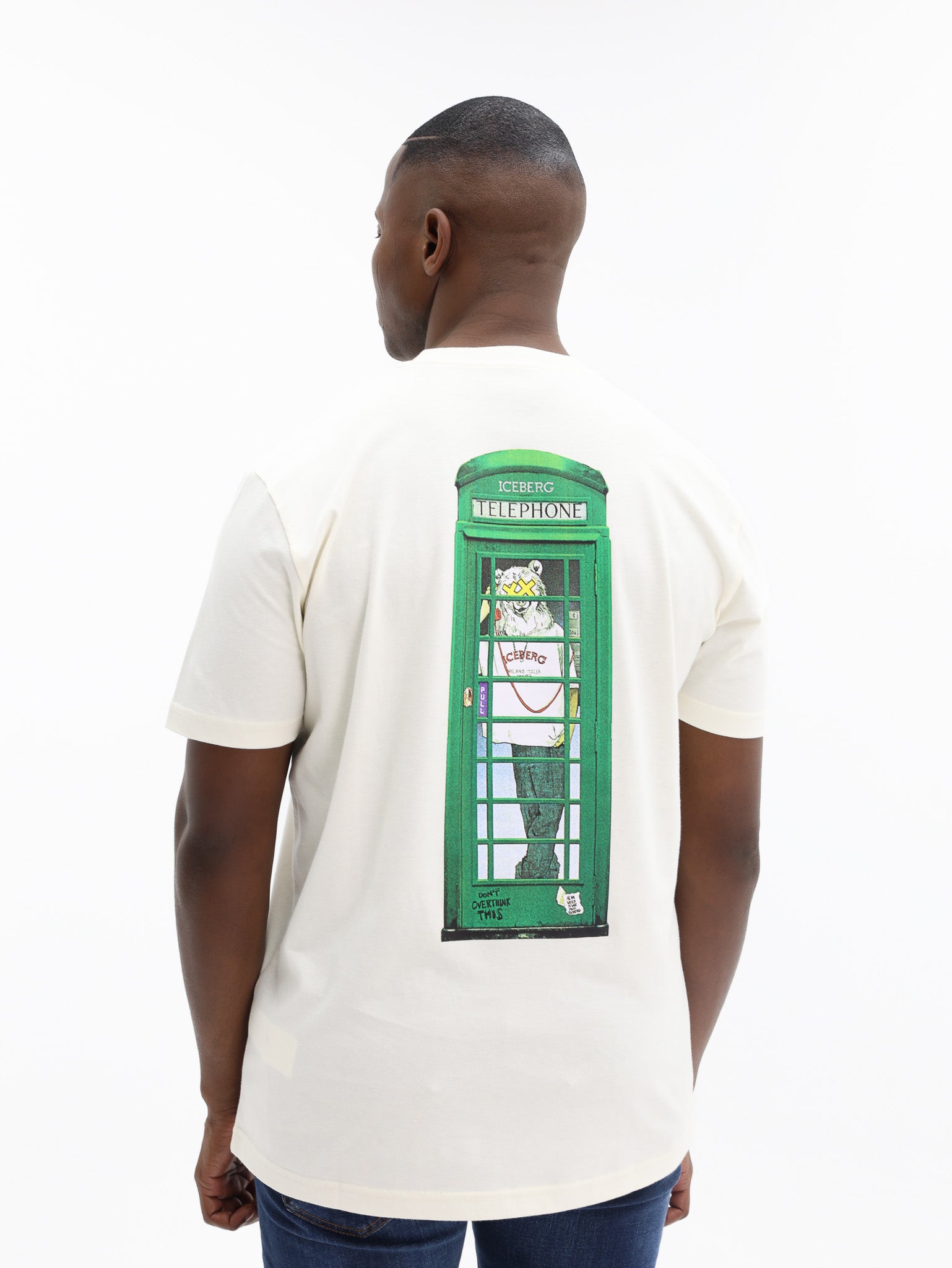 Iceberg T-Shirt Back Bear Print Vanilla