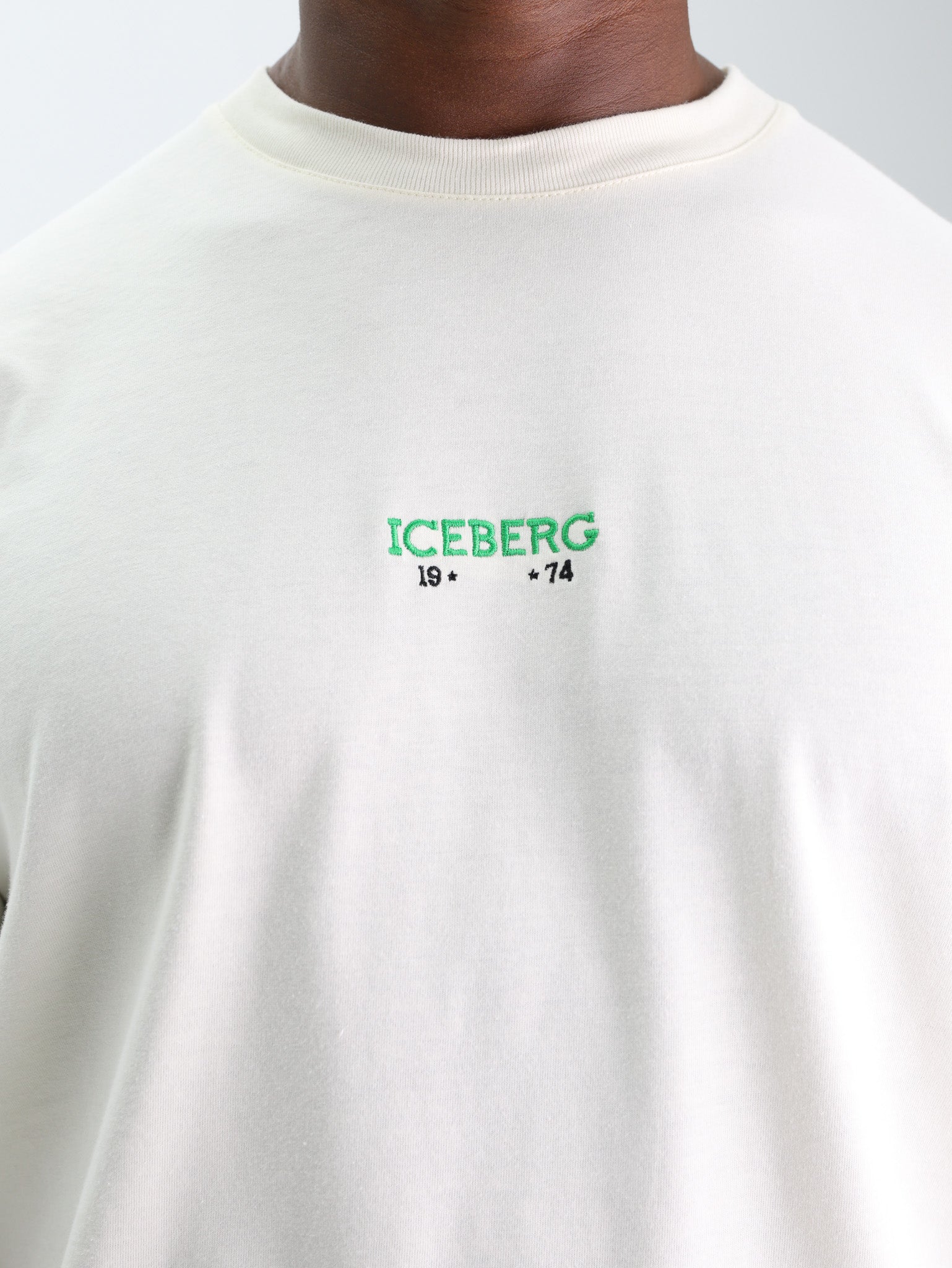 Iceberg T-Shirt Back Bear Print Vanilla