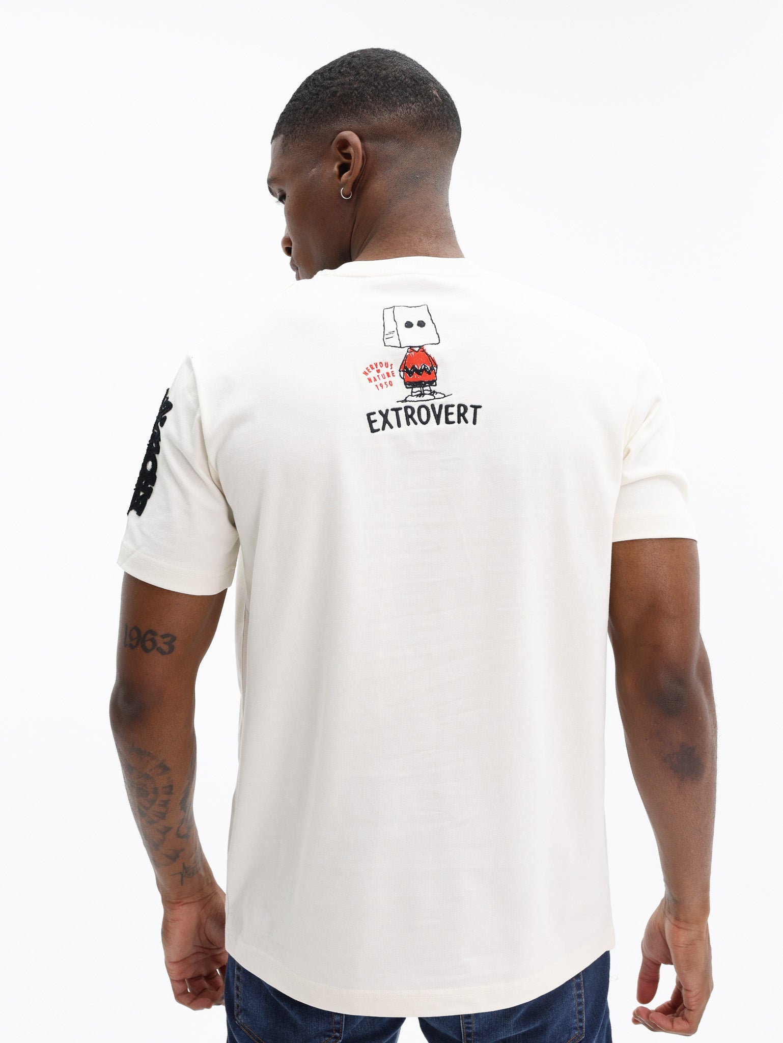 Iceberg T-Shirt Mixed Peanuts Print Vanilla